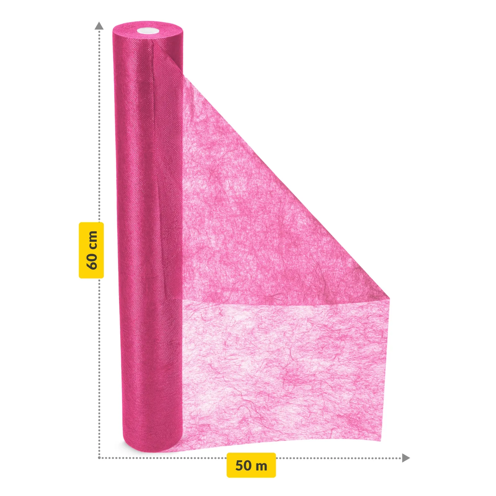Medicininis įklotas ritinėlyje MED 60 cm x 50 m rožinis