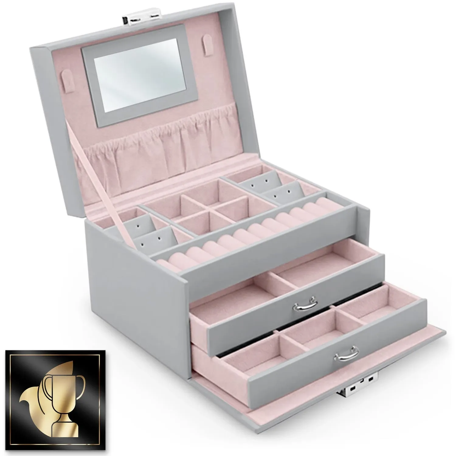 Papuošalų dėžutė MS-700 Massido - pilka - nuotrauka 1