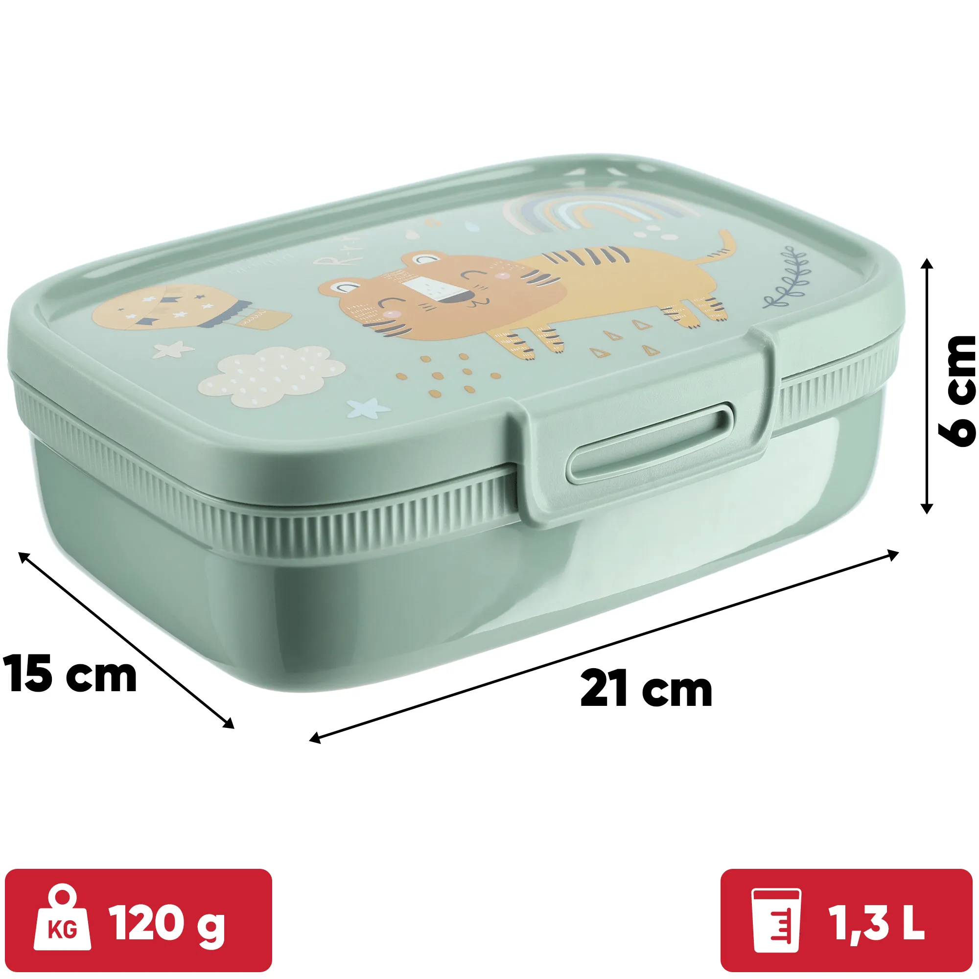 „Curver Snap Box“ 1,3 l stačiakampis maisto indas vaikams