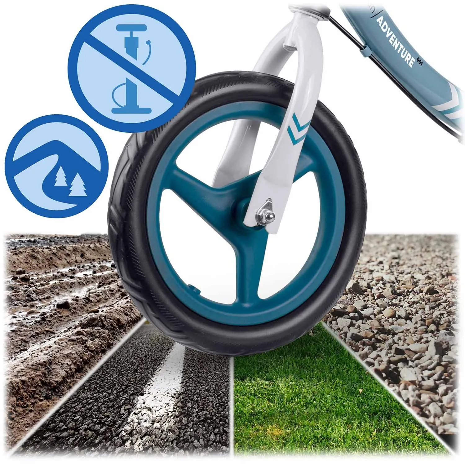 „Ricokids“ smagus nuotykių balansinis dviratis vaikams - nuotrauka 1