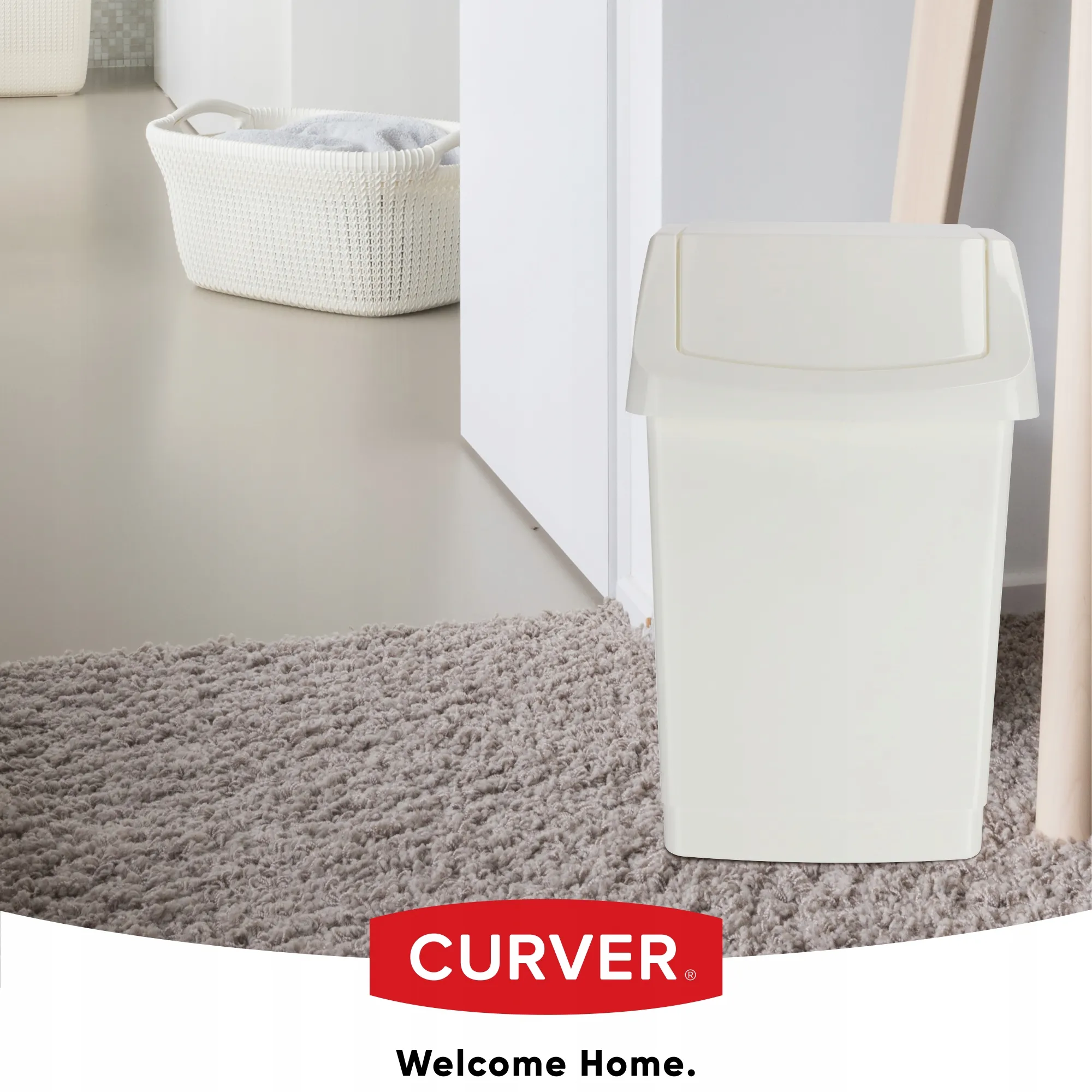 Curver Click-IT šiukšliadėžė 15 l, balta