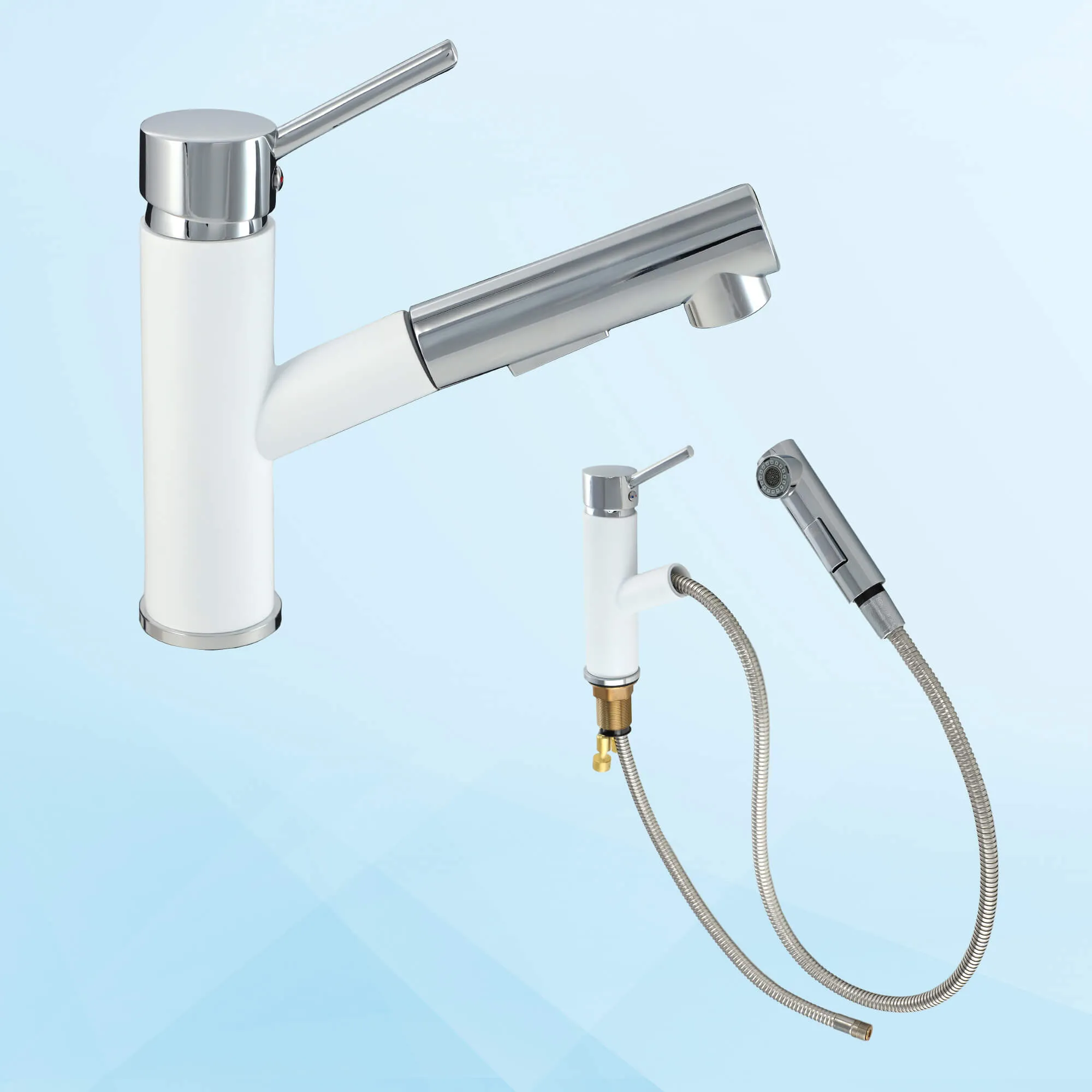 Gospo Cado virtuvės maišytuvas su įvadu, baltas