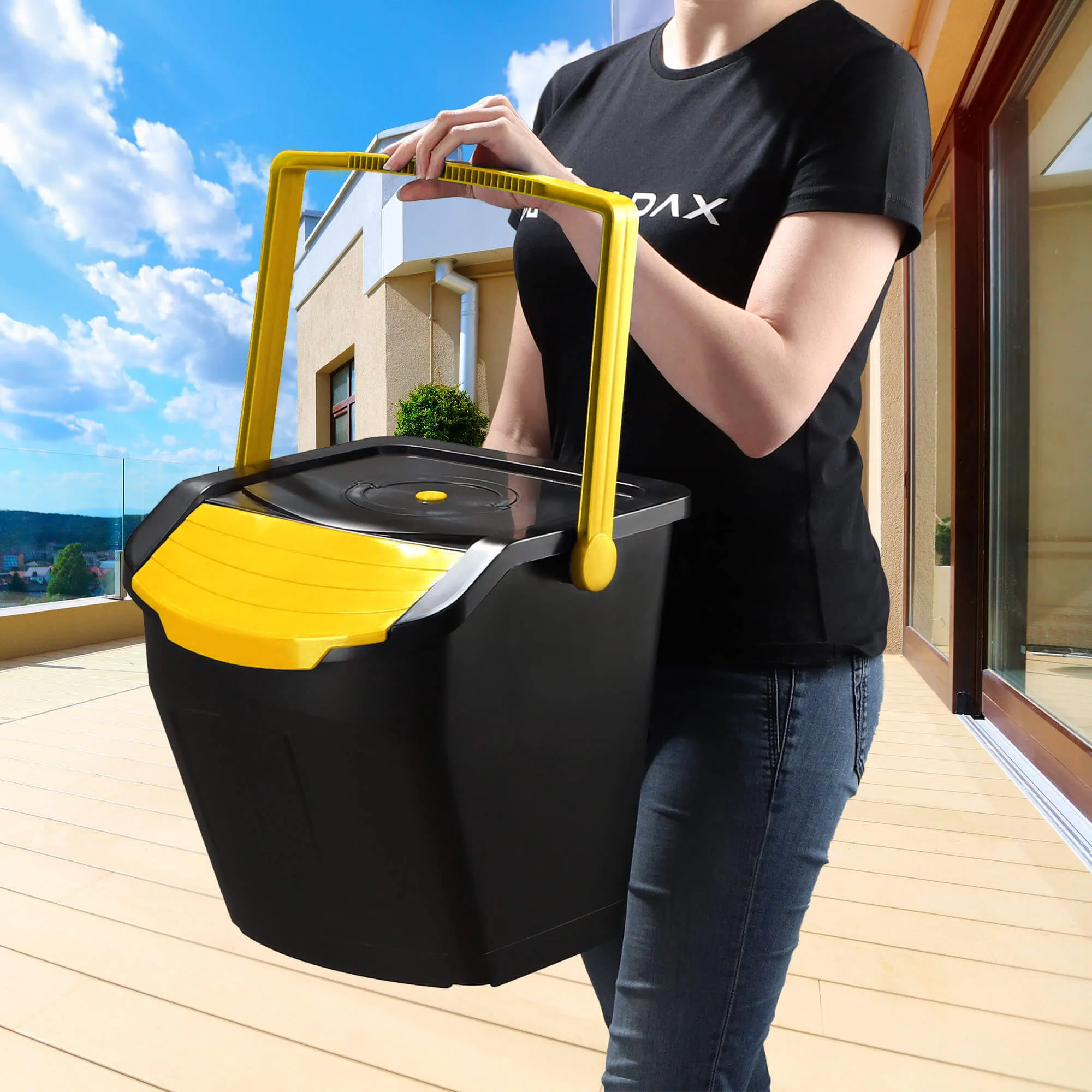 Loras 25 l šiukšliadėžės su rankena, 3 vnt.