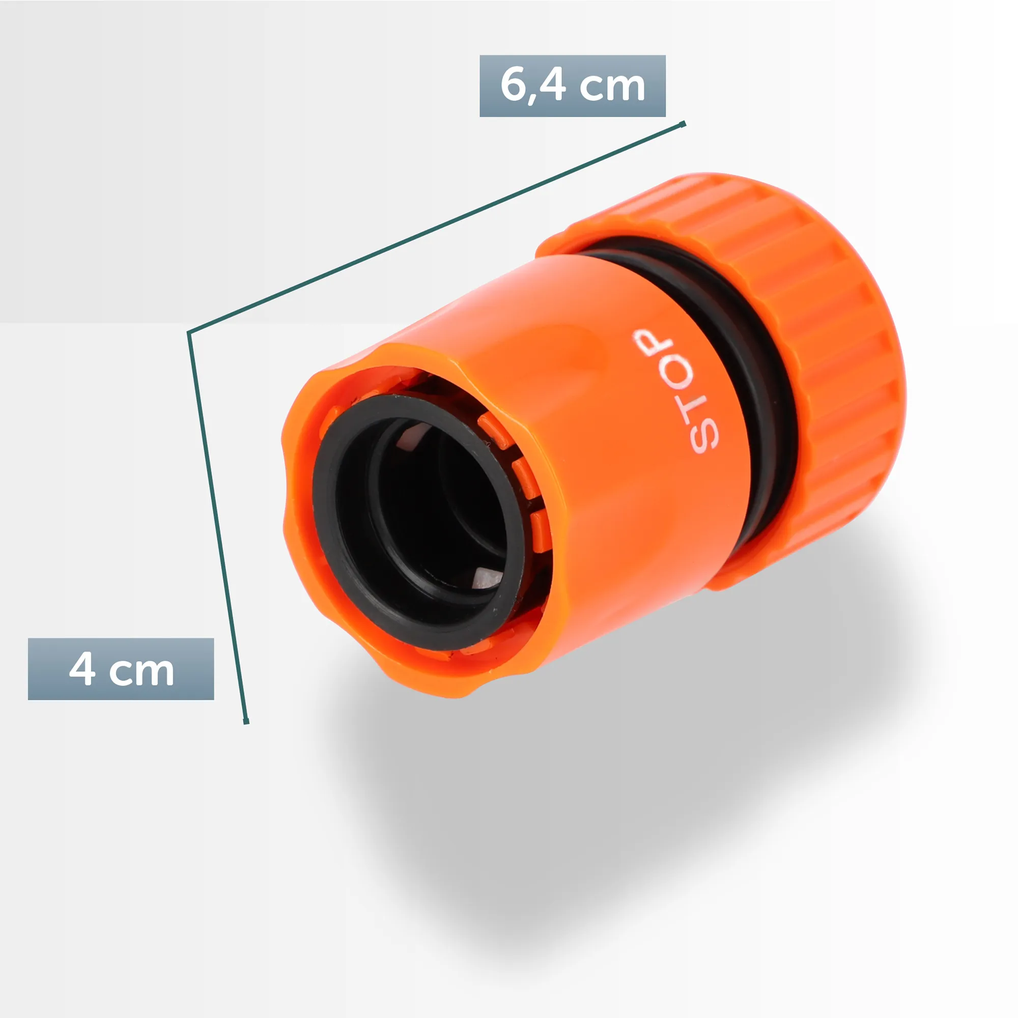 3/4 colio greito prijungimo žarnos jungtis, oranžinė