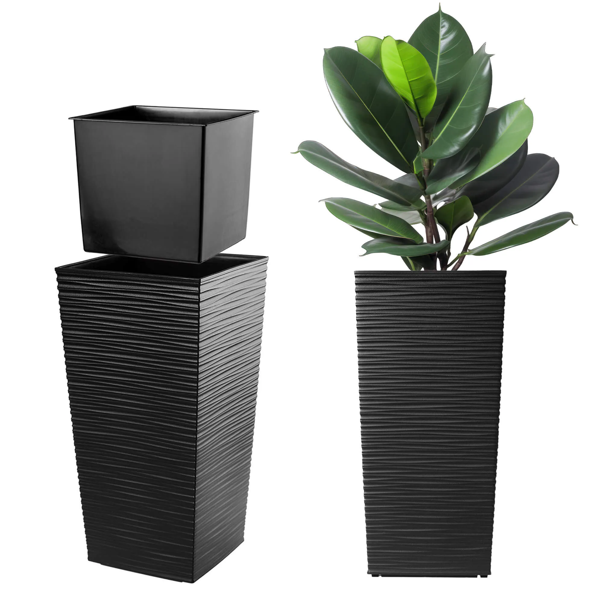 Gėlių vazonas su įdėklu Toulouse kaltas 30 cm