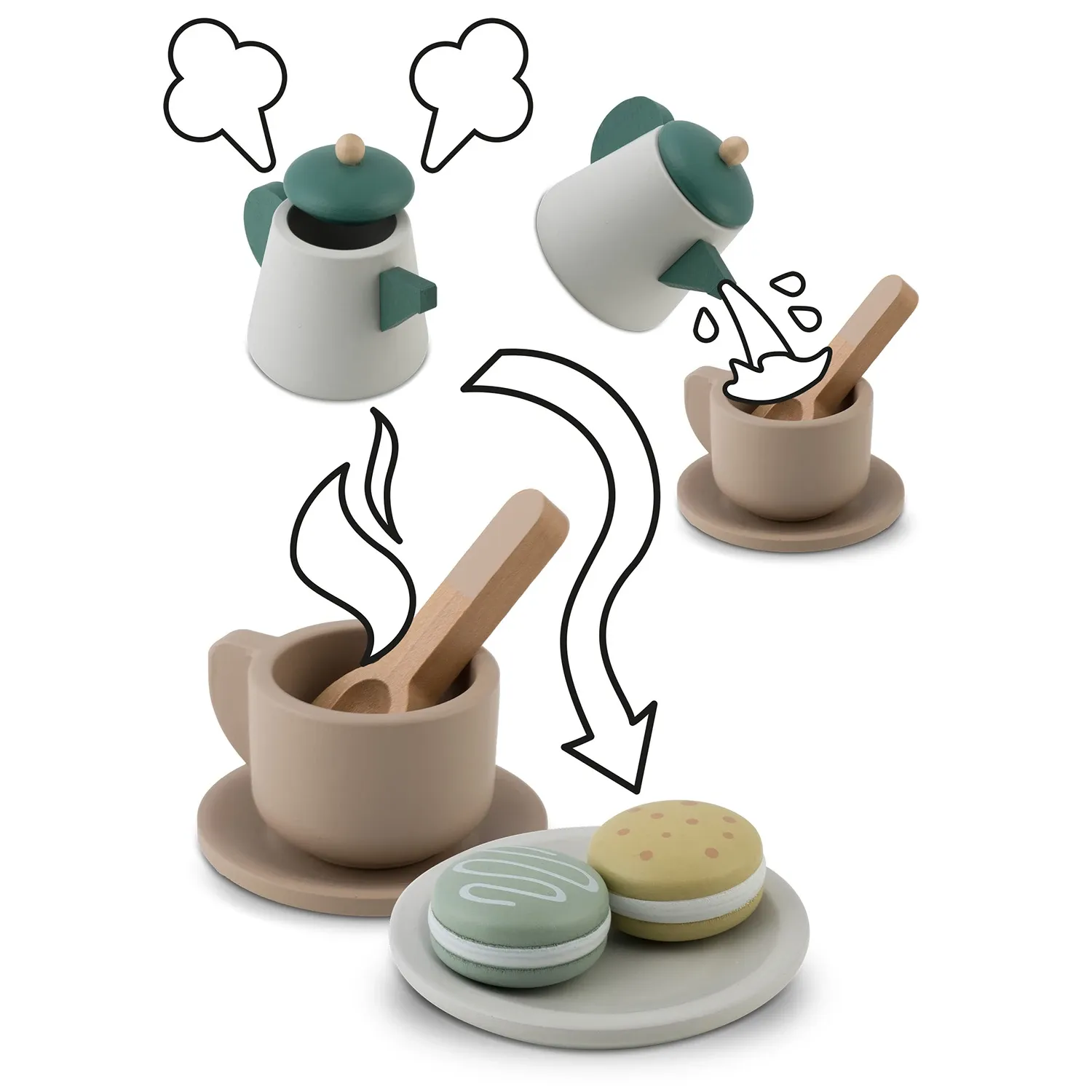 Medinis arbatos rinkinys NK-864 Nukido - nuotrauka 1