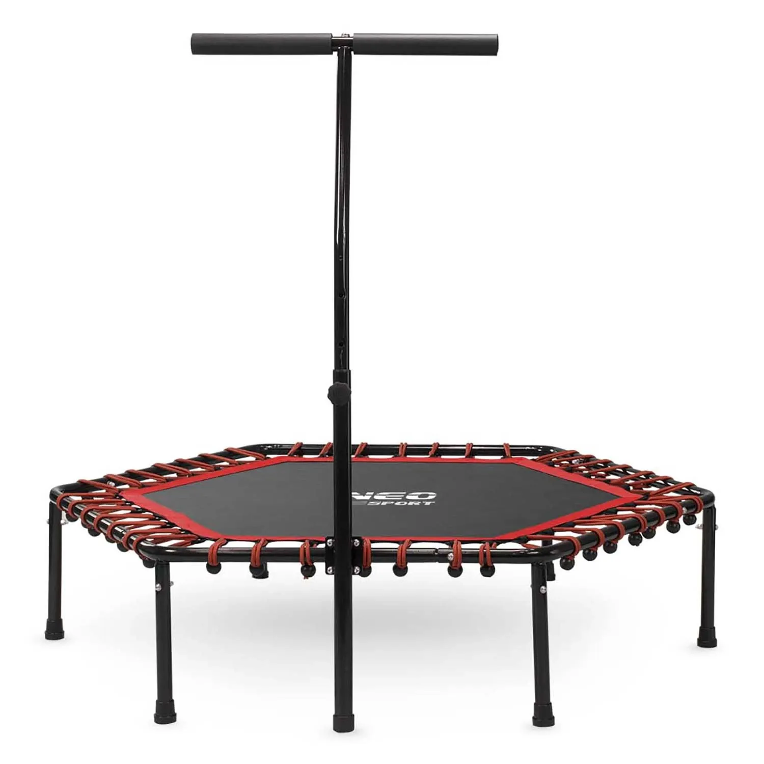 „Neo-Sport Fitness“ batutas su rankena, 127 cm – šešiakampis, raudonas - nuotrauka 1