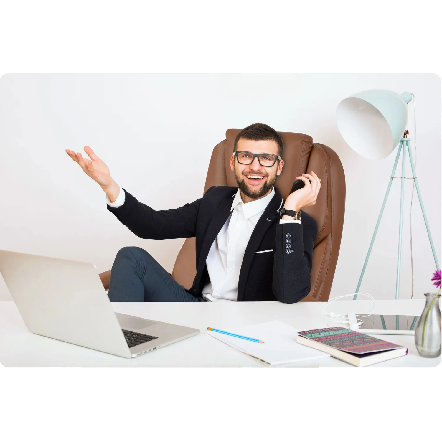 Biuro kėdė Sofotel Batory - ruda - 240803 - nuotrauka 1