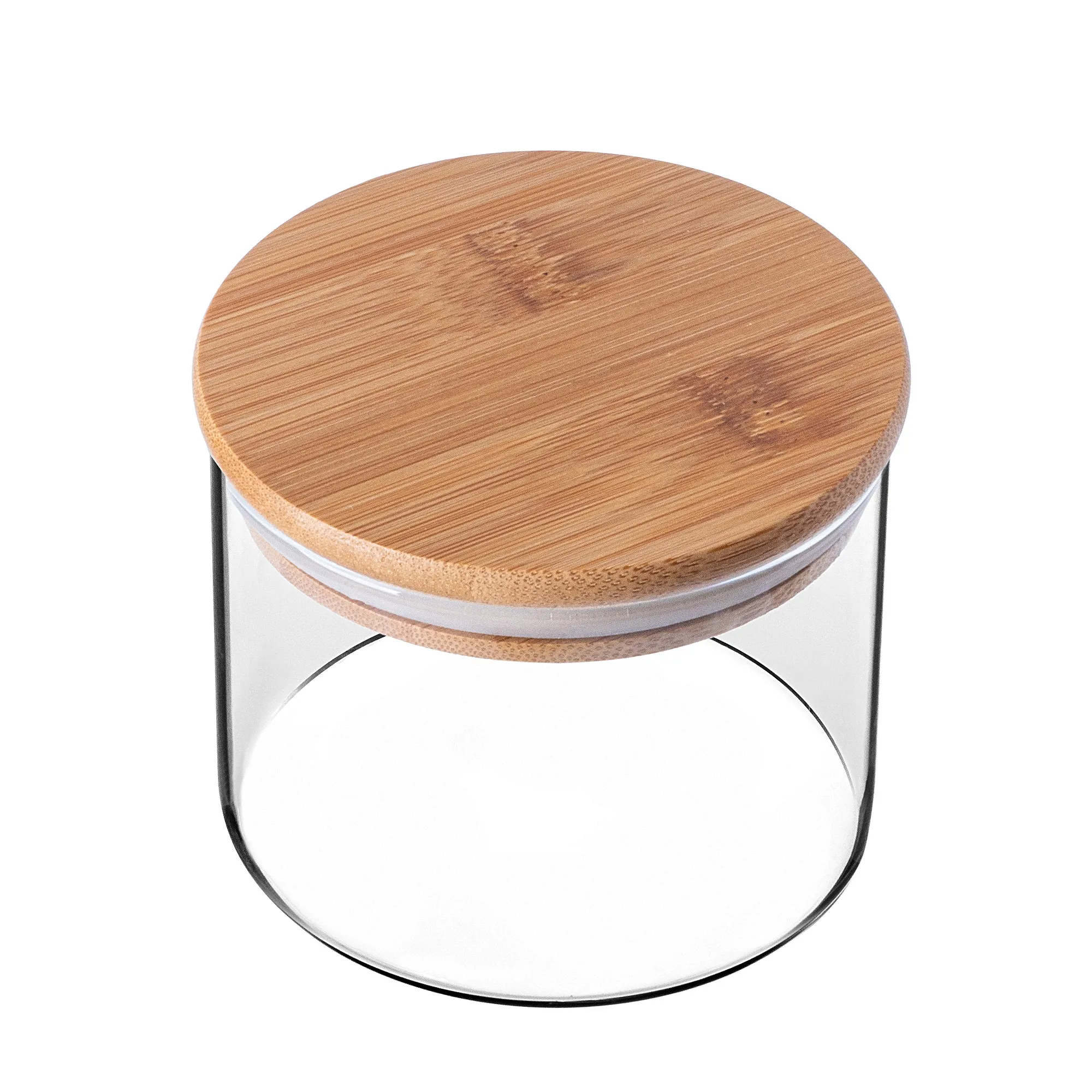 Piney stiklinis indas su bambuko dangteliu, 550 ml