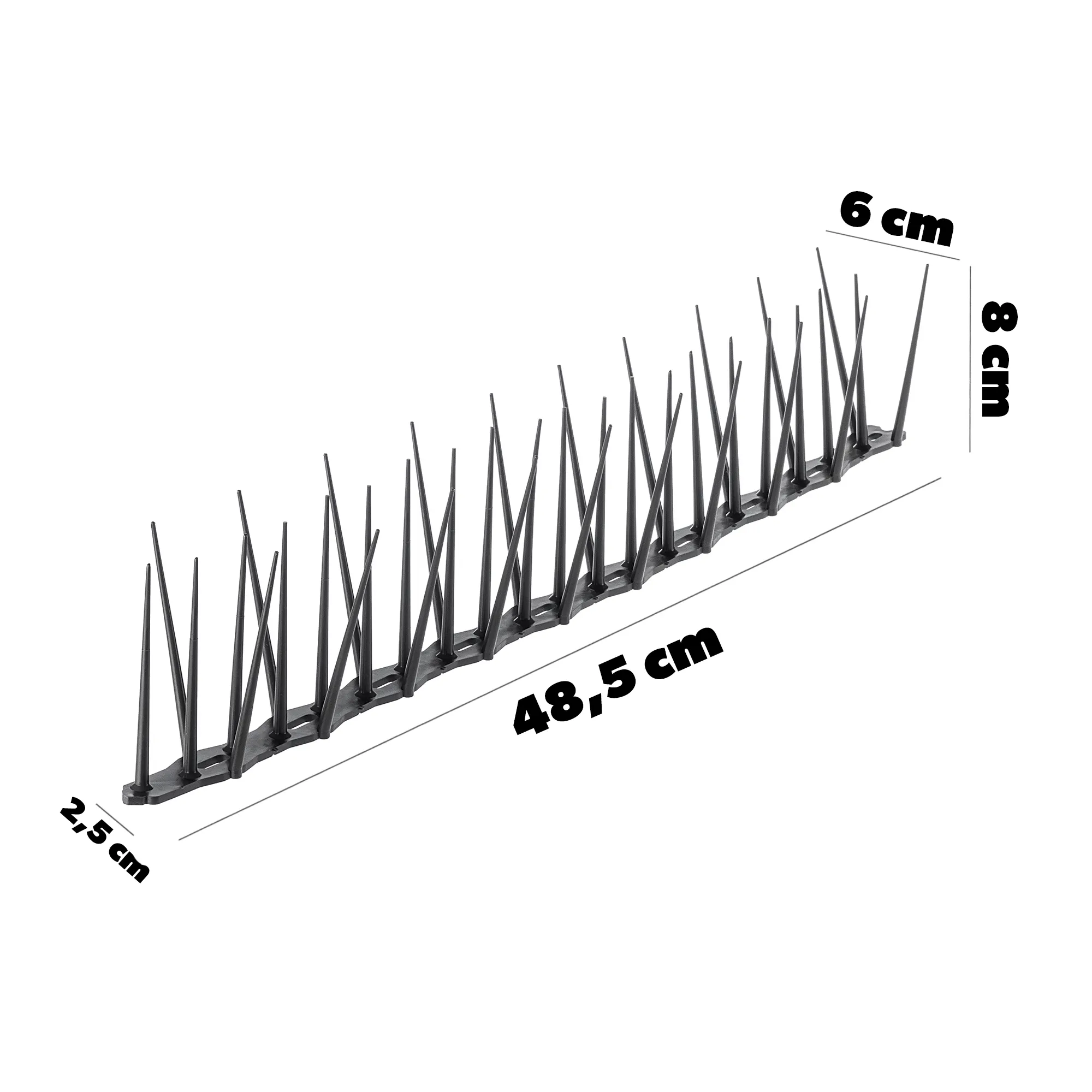 „Dierre“ paukščių atbaidymo spygliai, antracito spalvos, 12 vnt.
