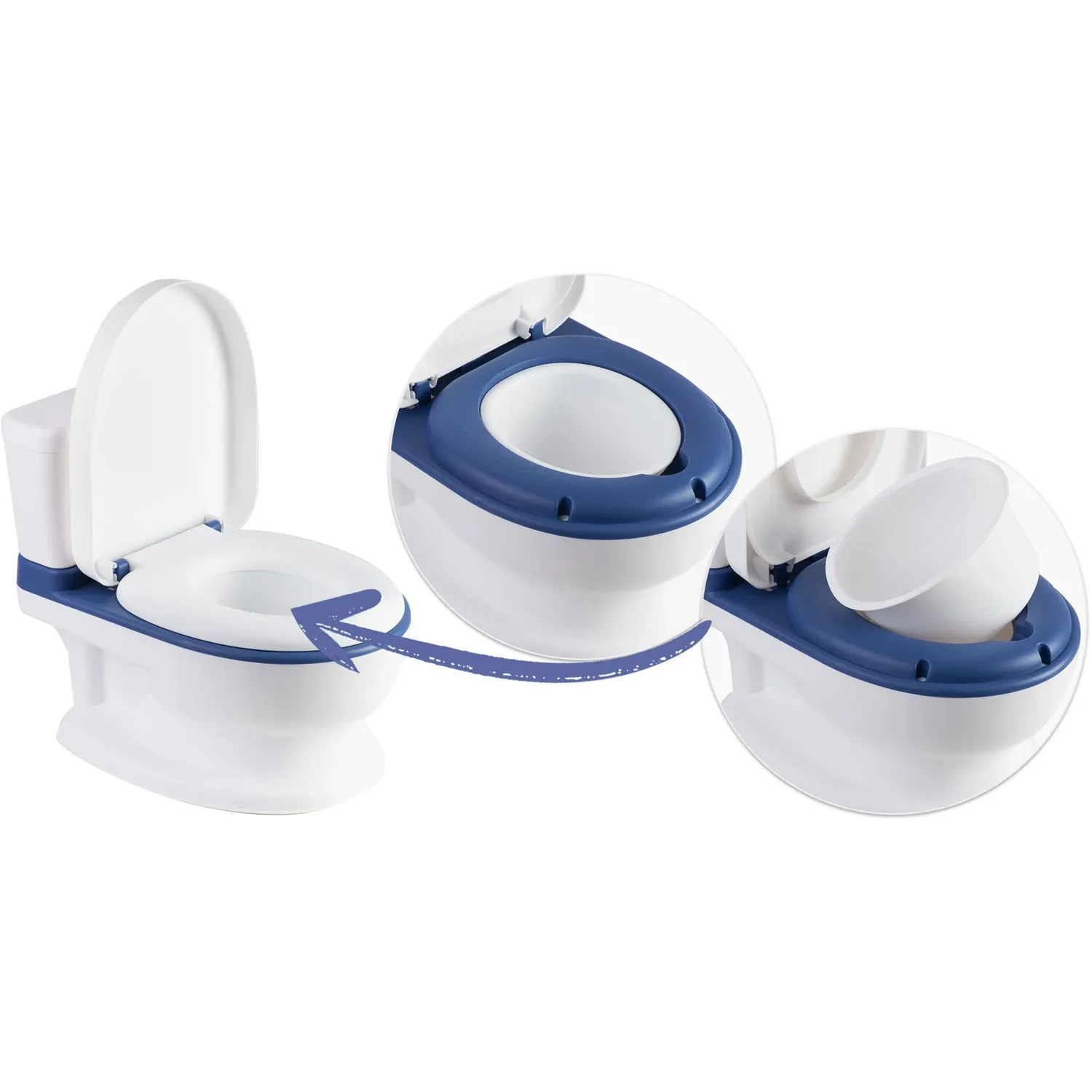 Vaikiškas puodukas su melodija RK-290 baltas ir mėlynas - nuotrauka 1