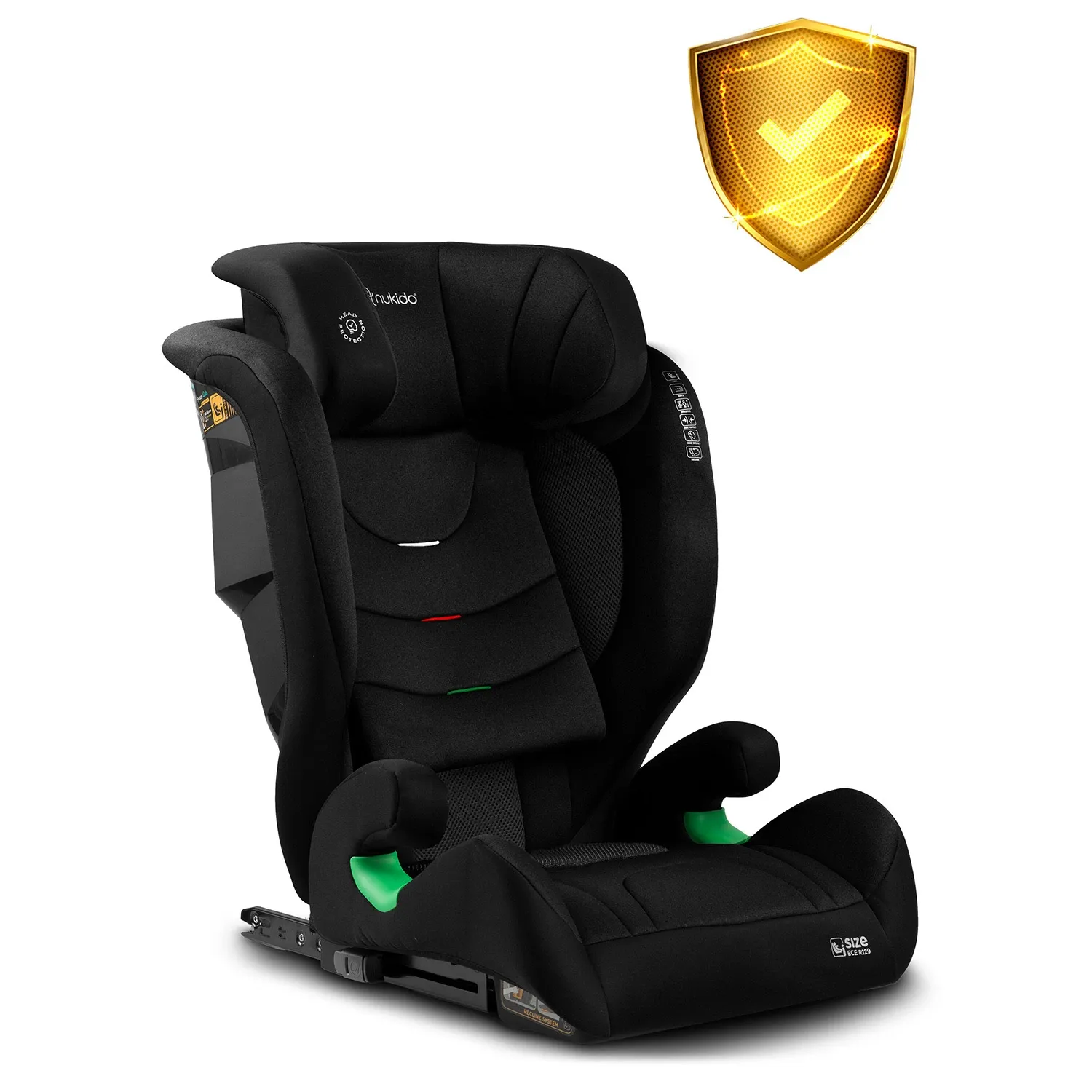 Nukido Louis minkšta juoda automobilinė kėdutė 15-36 kg ISOFIX - nuotrauka 1