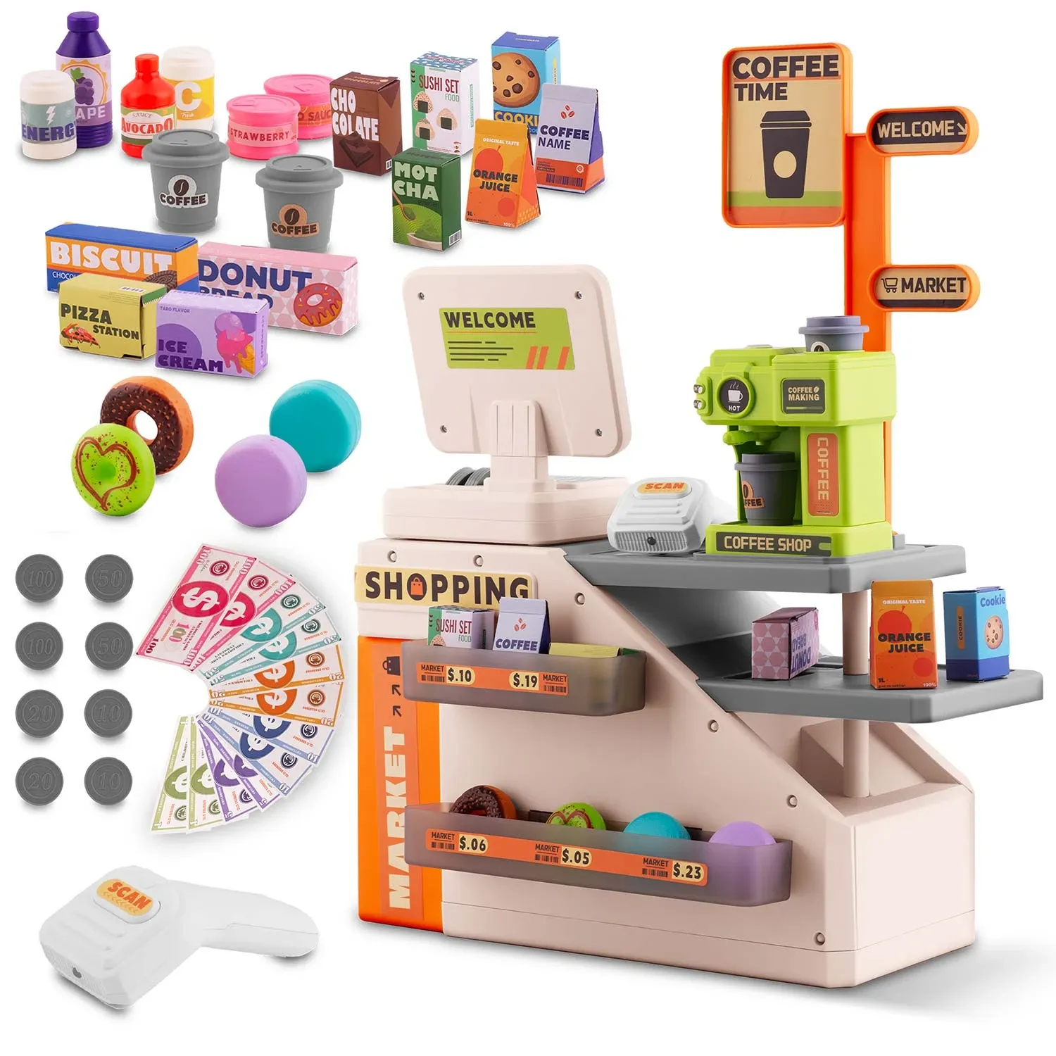 Interaktyvus žaislinis kasos aparatas RK-822 Ricokids - nuotrauka 1