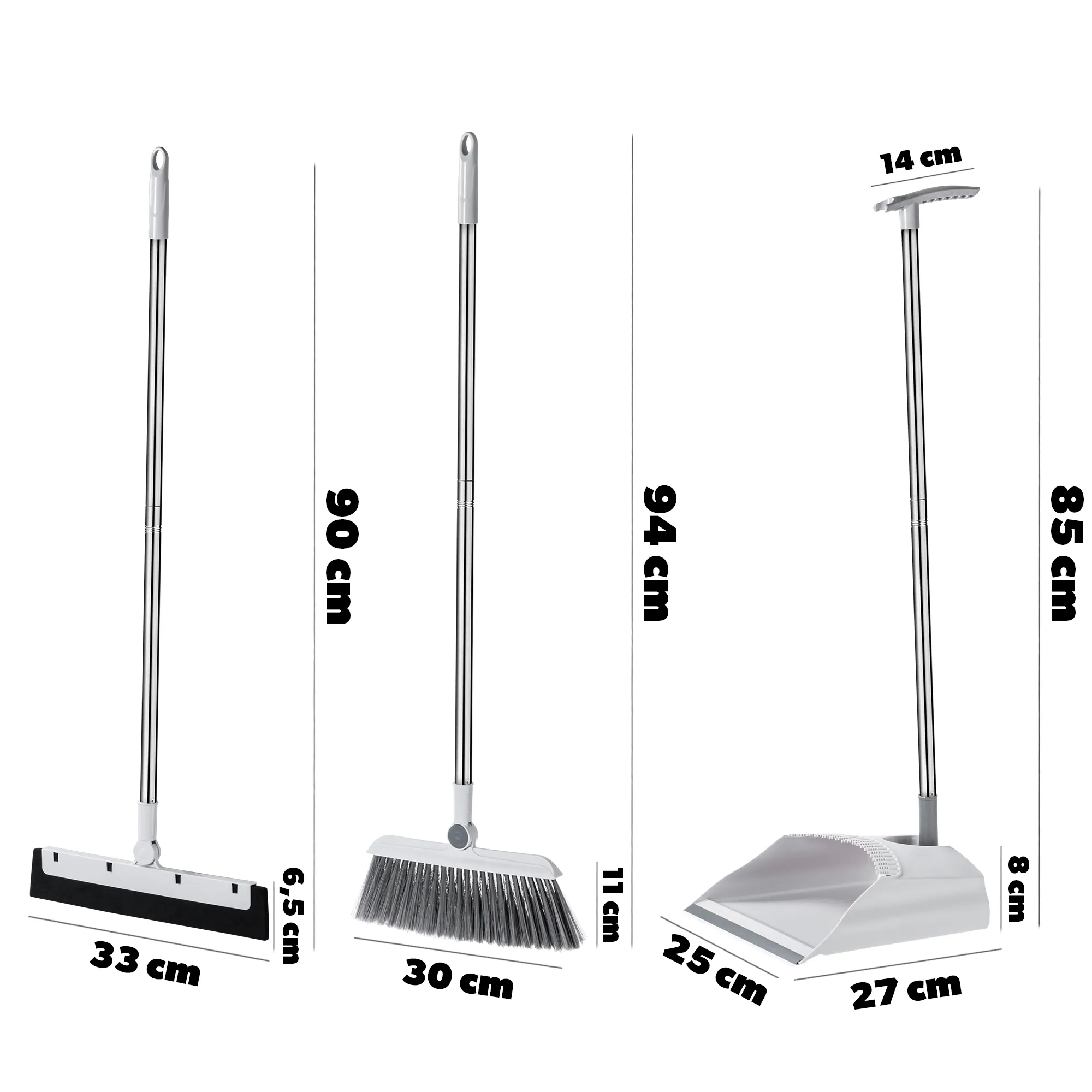„Loken“ 3 viename valymo rinkinys: šluota, semtuvėlis ir šepetys