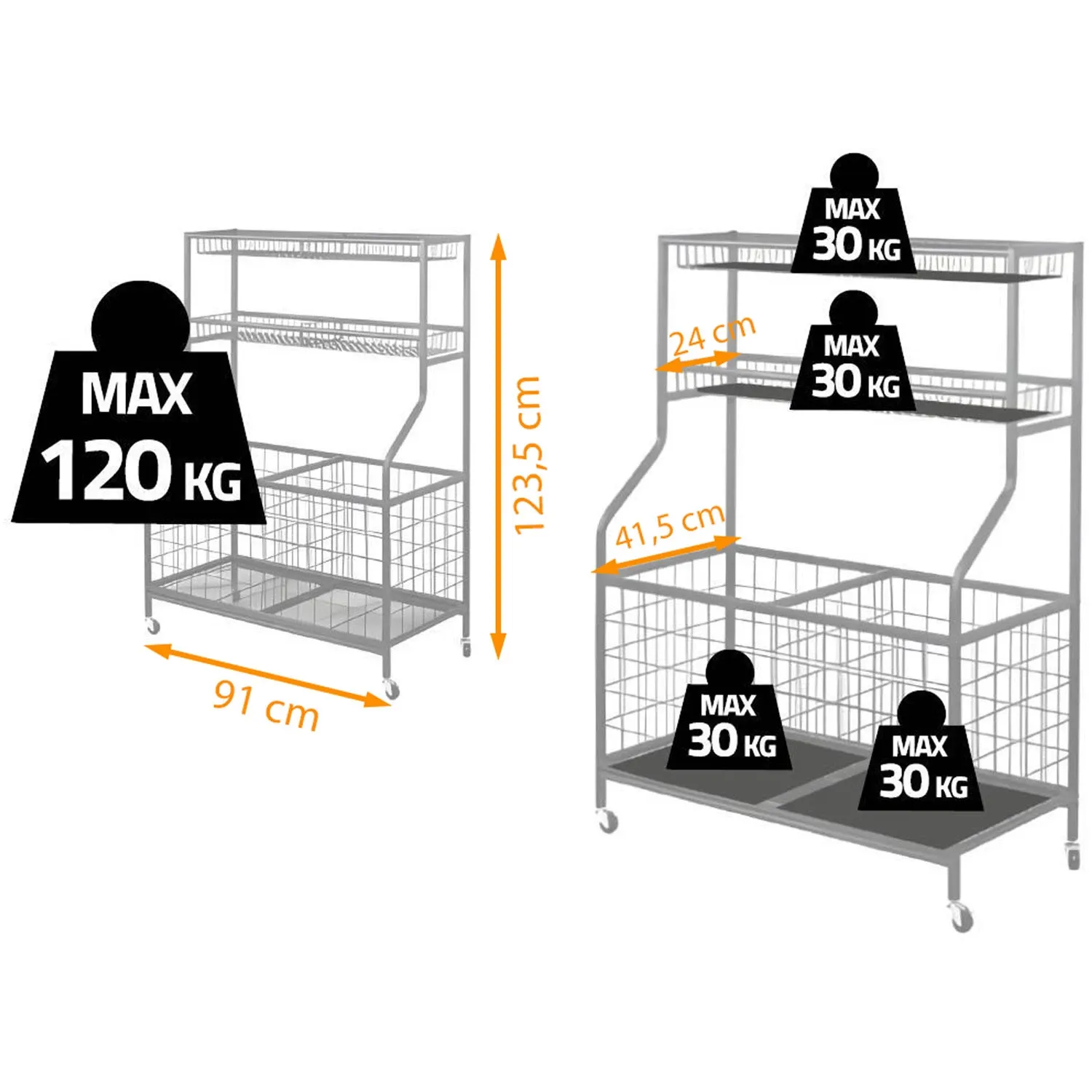 Humberg HM-780 lentyna su krepšiu ant ratukų - nuotrauka 1