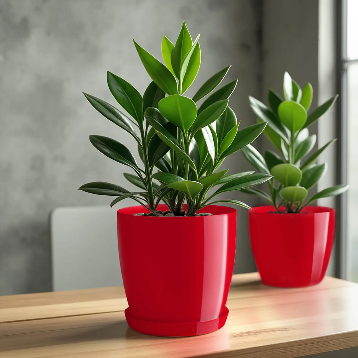 Gėlių vazonas su lėkštute 16 cm