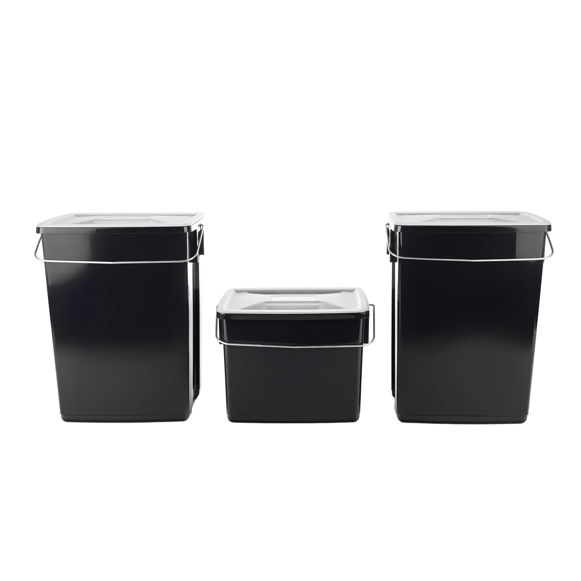 Curver atliekų rūšiavimo konteineriai 2 x 10 l + 6 l, juodi