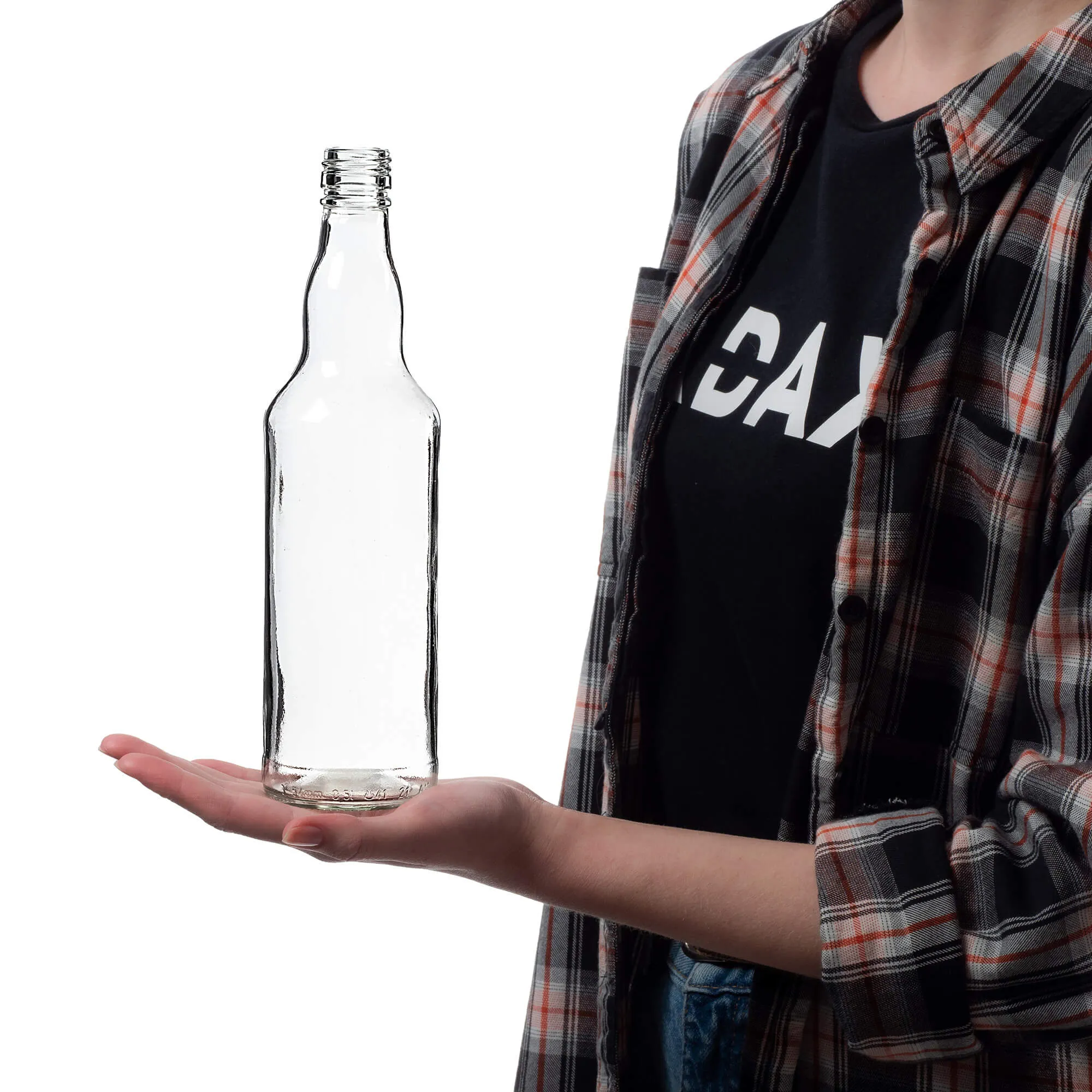 Monopol stikliniai buteliai 500 ml su žaliu dangteliu 100 vnt.