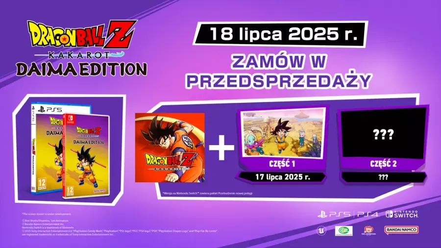 Dragon Ball Z Kakarot Daima Edition PL (NS) - DRAGON BALL Z: KAKAROT – DAIMA EDITION

DRAGON BALL Z: KAKAROT – DAIMA EDITION Iš naujo išgyvenkite Son Goku istor