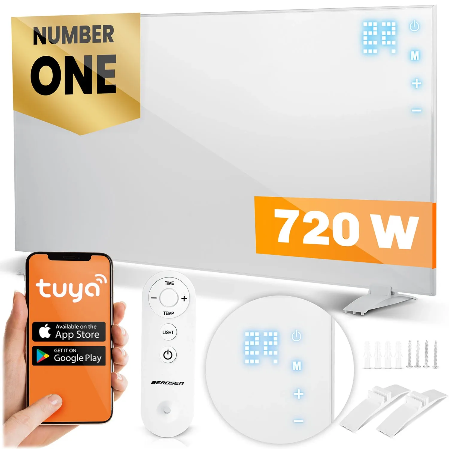 Infraraudonųjų spindulių šildytuvas 720 W Berdsen BD-983 WiFi nuotolinio valdymo programėlė - nuotrauka 1