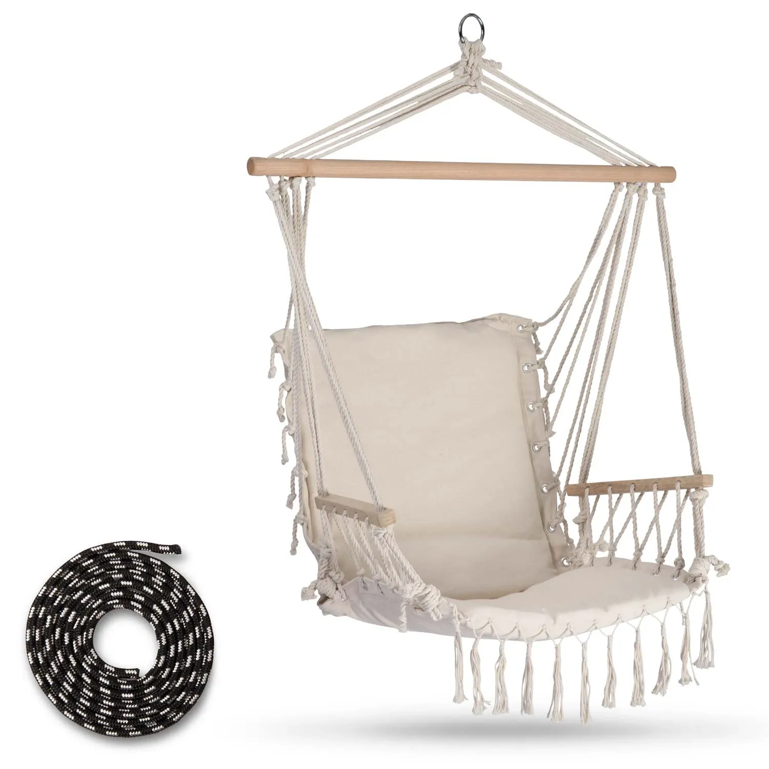 Lagos pakabinama kėdė smėlio spalvos - nuotrauka 1