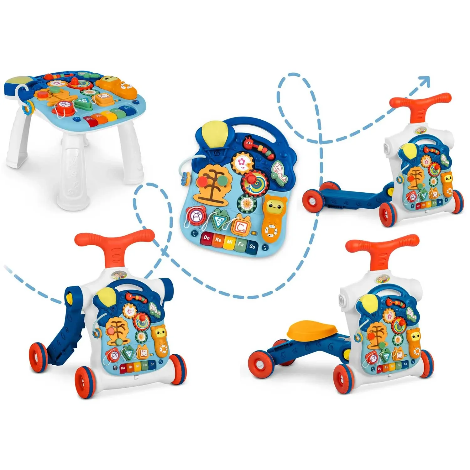 Ricokids 4 viename edukacinis stalas mėlynas 781900 - nuotrauka 1
