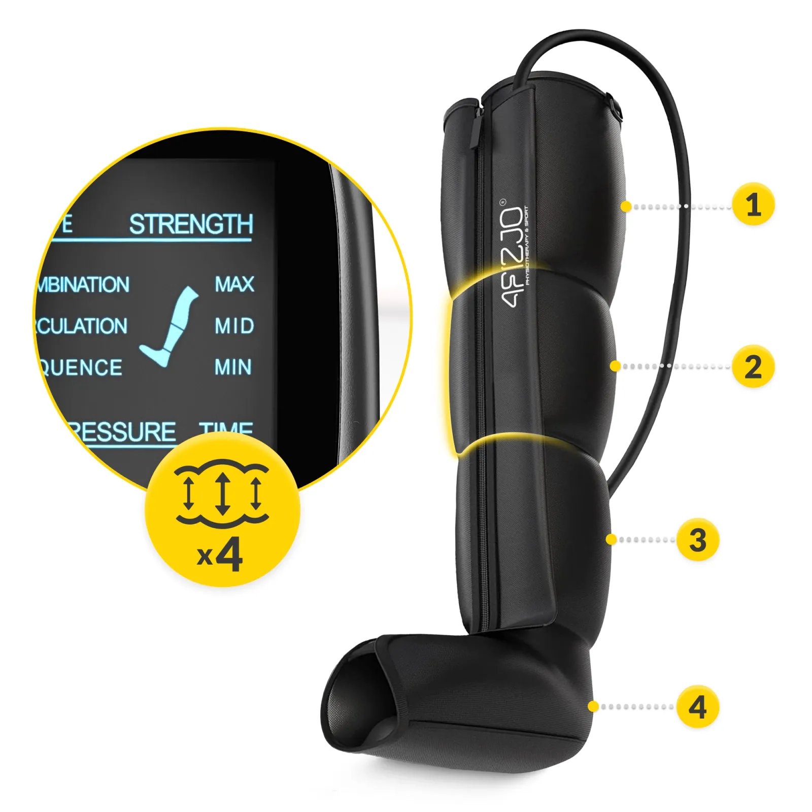 Oro kompresinės terapijos sistemos LITE C4 limfodrenažo prietaisas