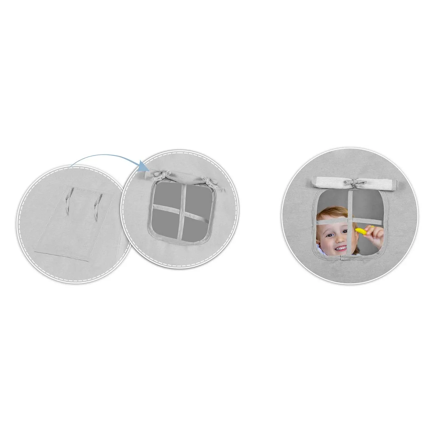 NK-406 Nukido vaikiška tipi palapinė - šviesiai pilka - nuotrauka 1