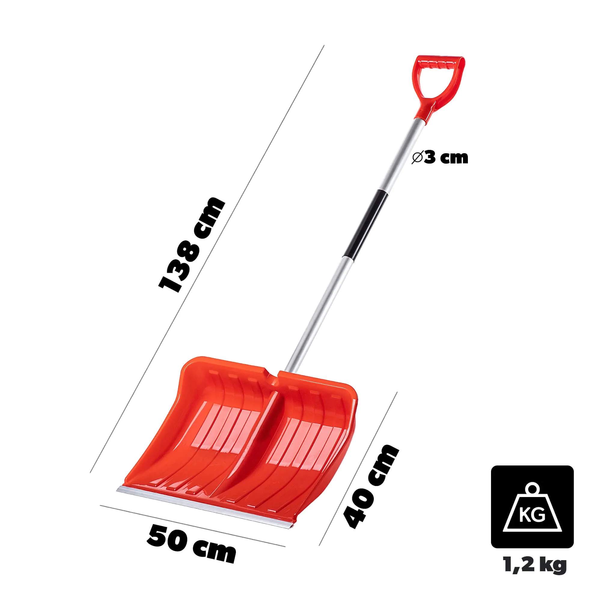 Aille sniego kastuvas 50 cm oranžinis