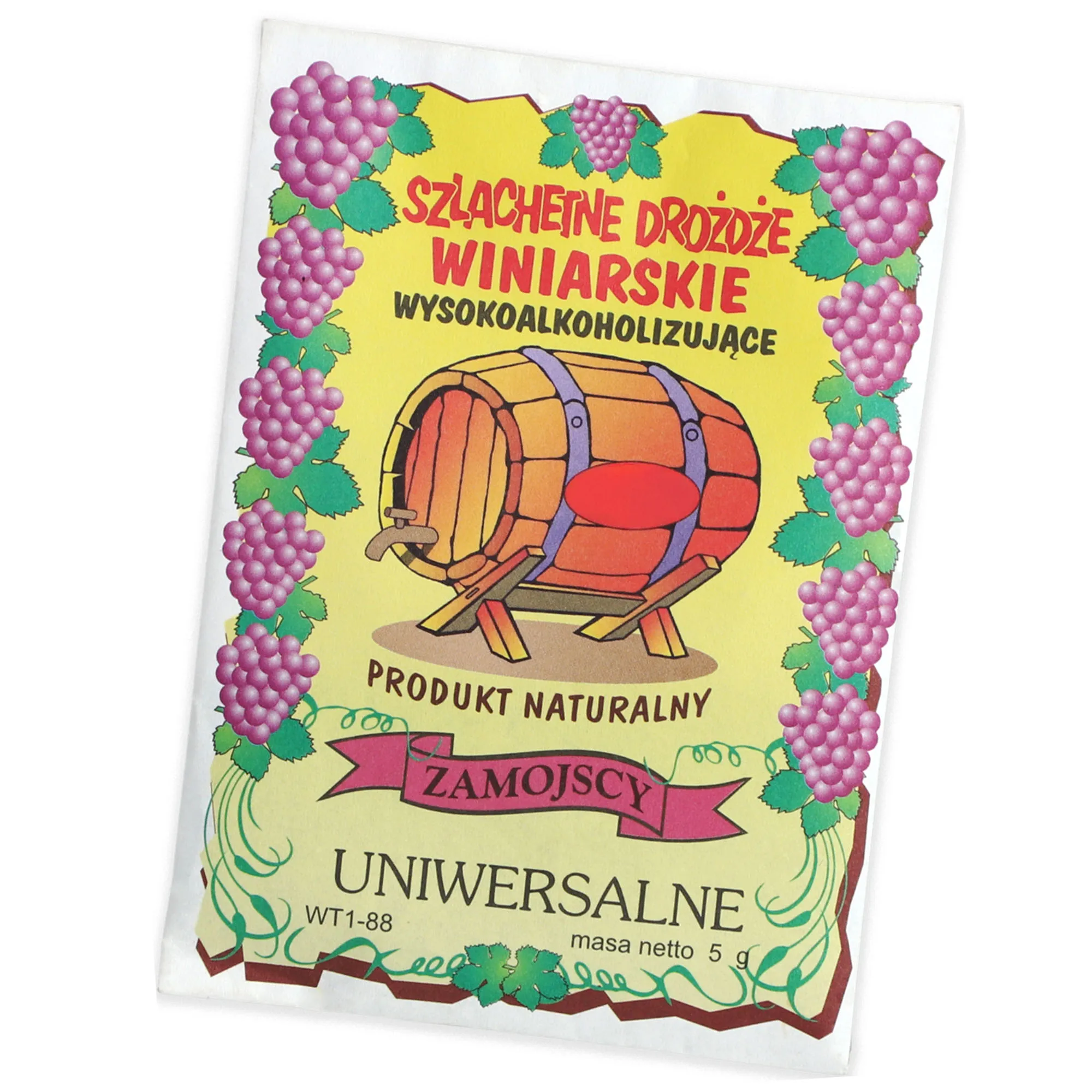 Universalios vyno mielės, labai alkoholio turinčios, 5 g