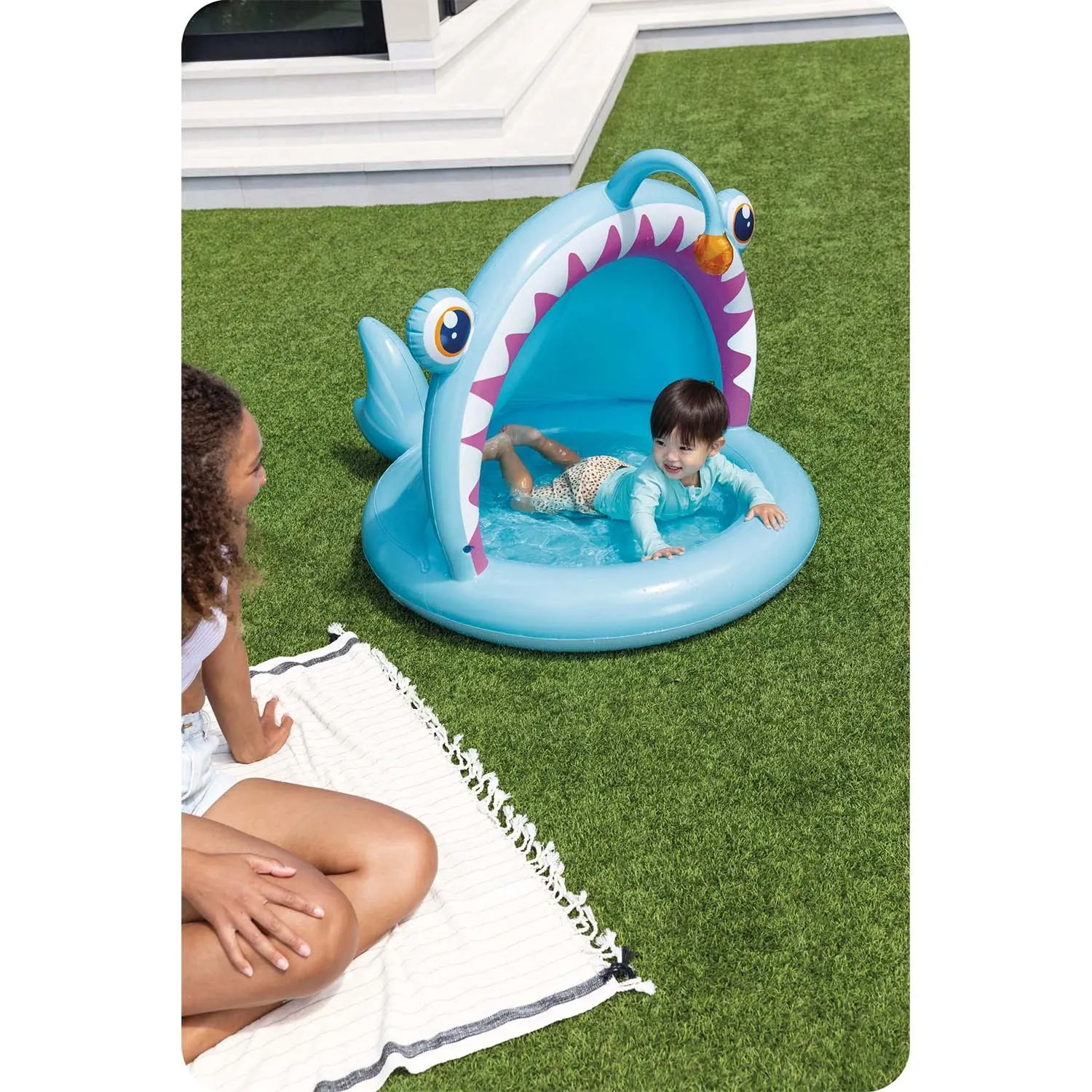 Intex 58419 žvejo baseinas su stogu, 102 x 94 cm - nuotrauka 1