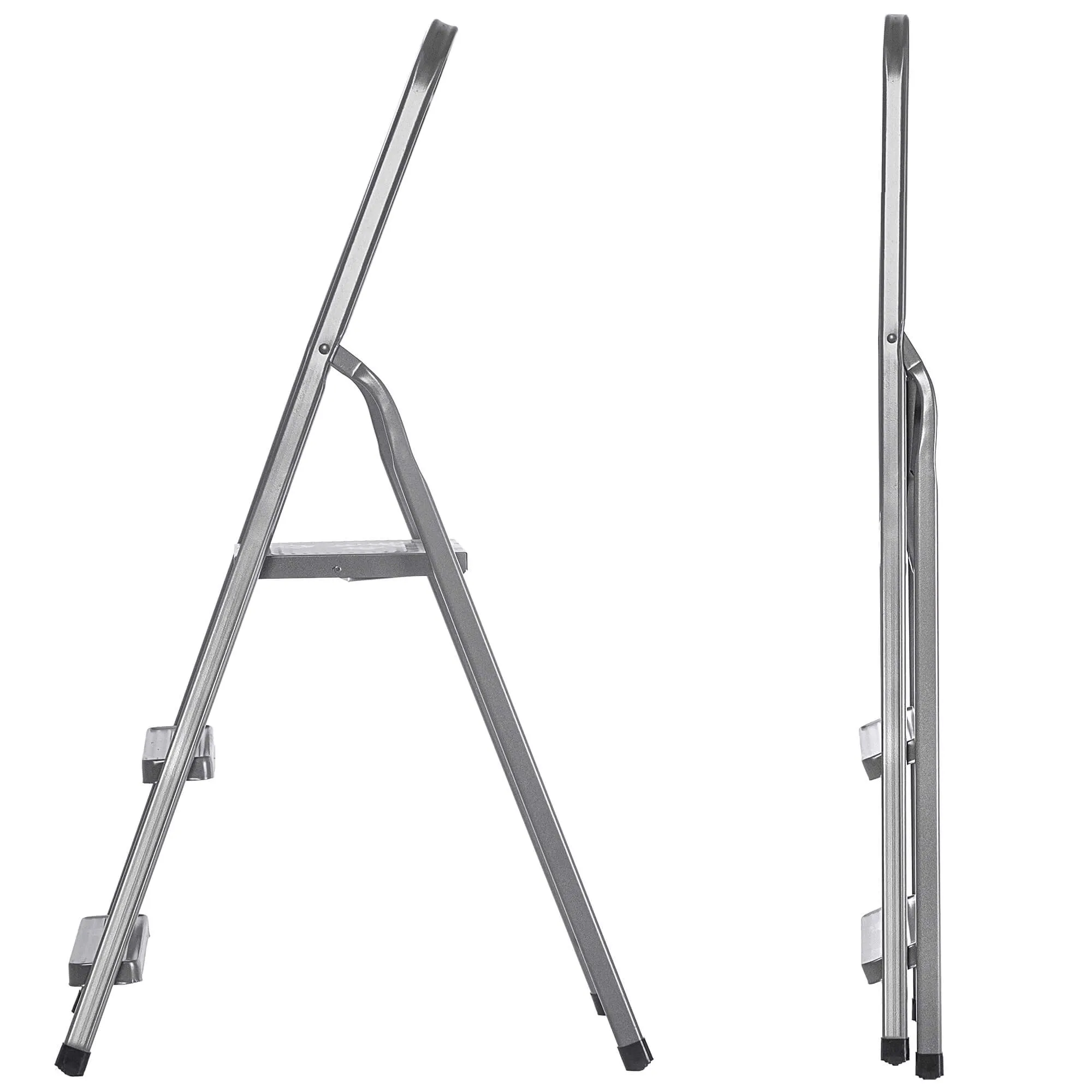 Plieninės kopėčios su platforma Ceriana 3 pakopų 125 kg