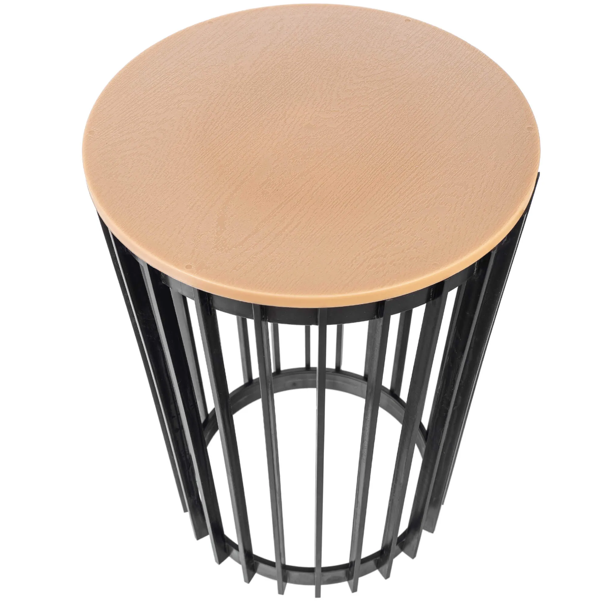 Aytre dvipusis augalų stovas 54 cm juodas + natūralaus medžio stalviršis