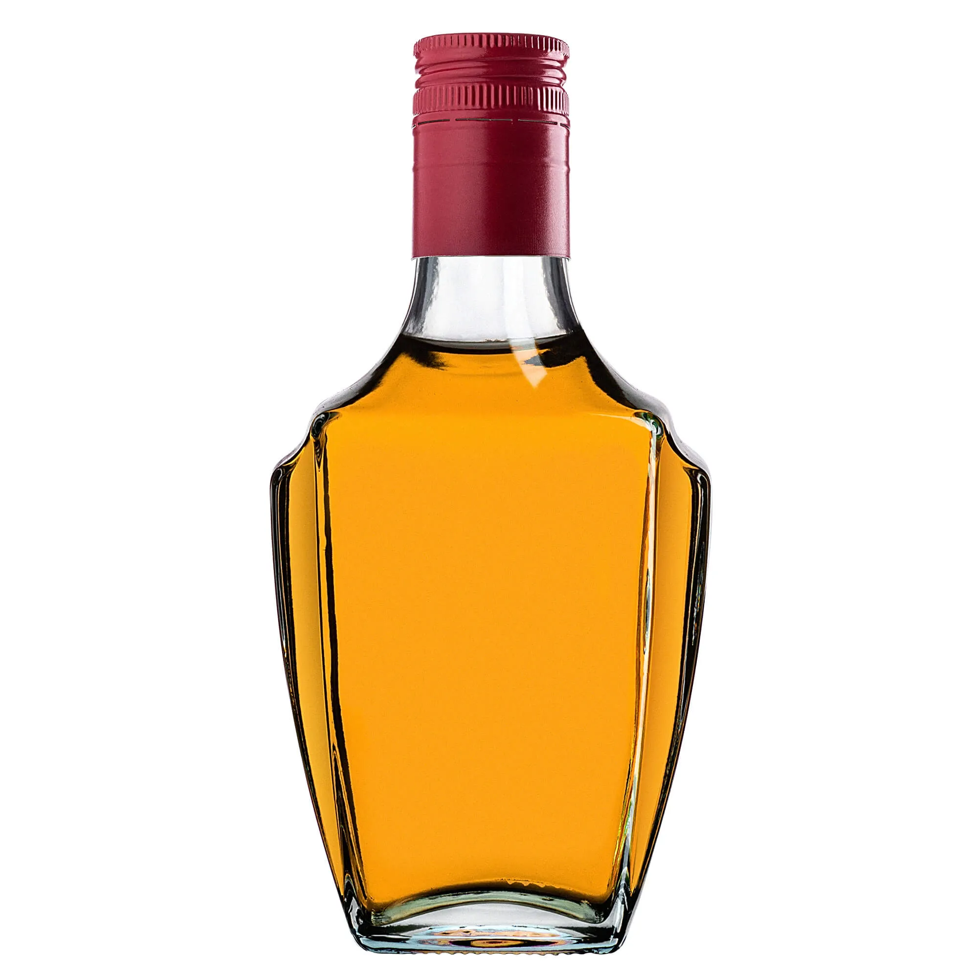 Faenza stikliniai tinktūros buteliukai 250 ml su ilgu raudonu dangteliu, 10 vnt.