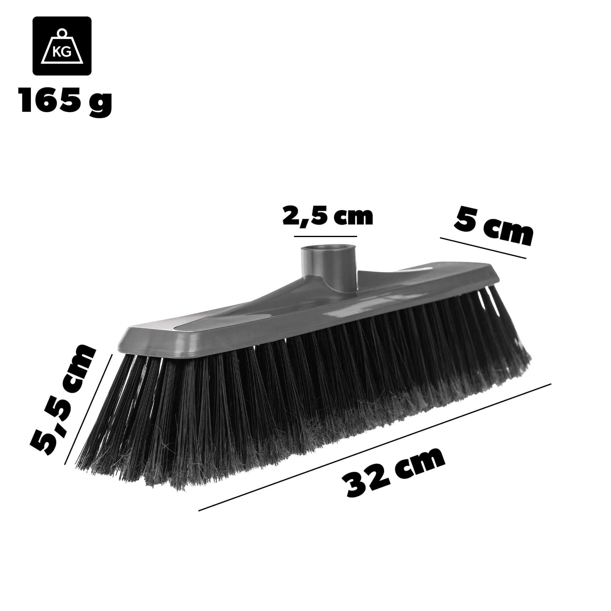 „Sunnet“ šlavimo šepetys, 32 cm, pilkas