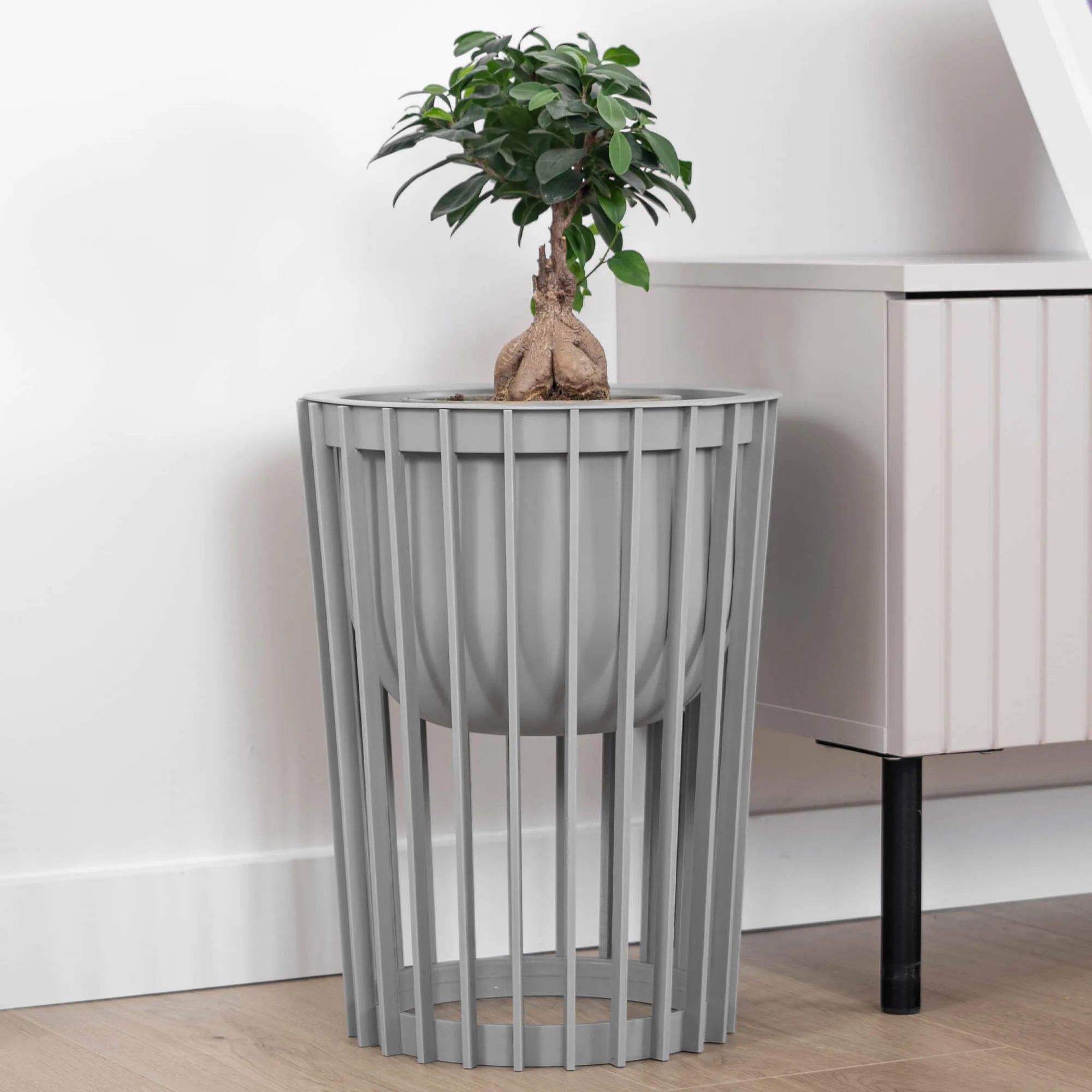 Aytre dvipusis augalų stovas 40 cm platinos spalvos + 2 įdėklai