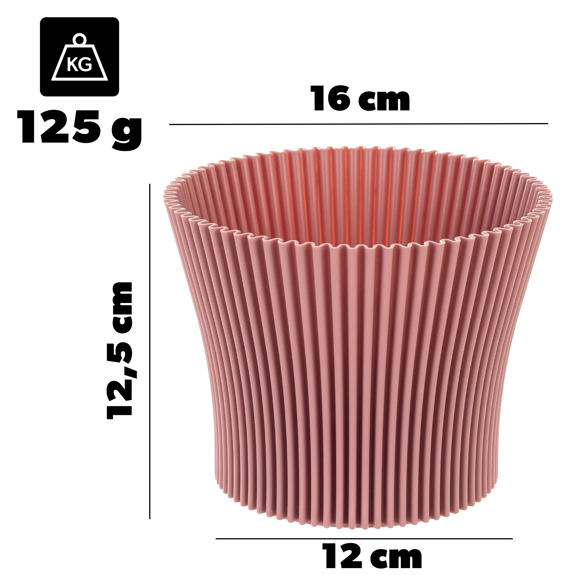 Estrela gėlių vazonas 16 cm rožinis