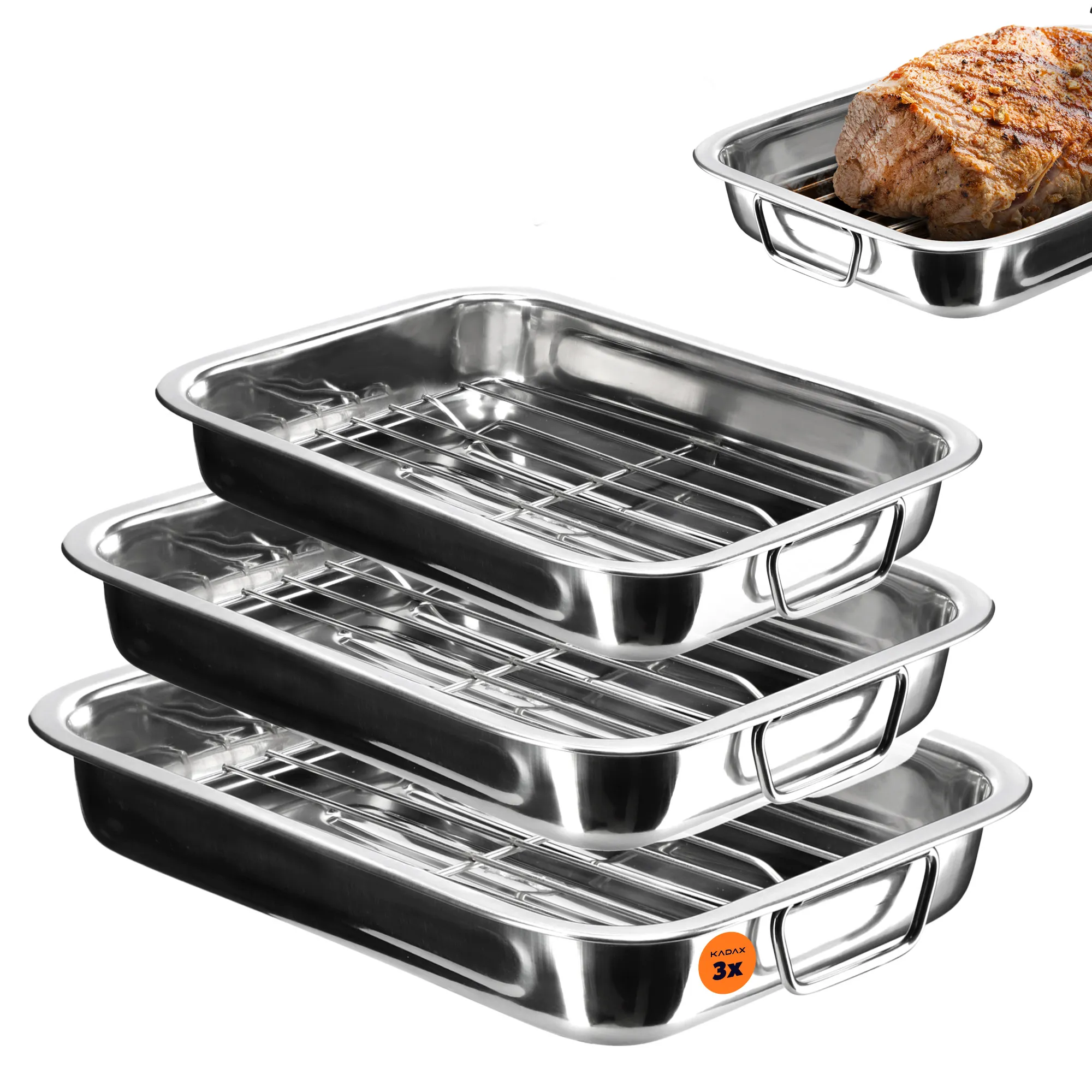 Kepimo skardos su grotelėmis 30 + 35 + 40 cm, sidabrinės