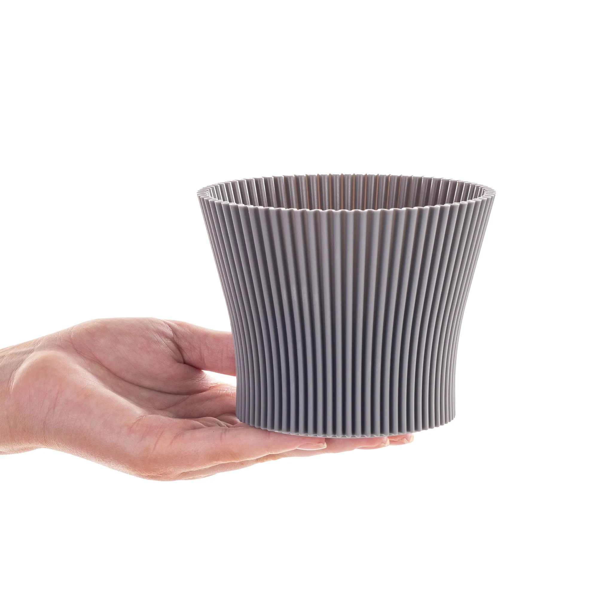 Estrela gėlių vazonas 14 cm pilkas