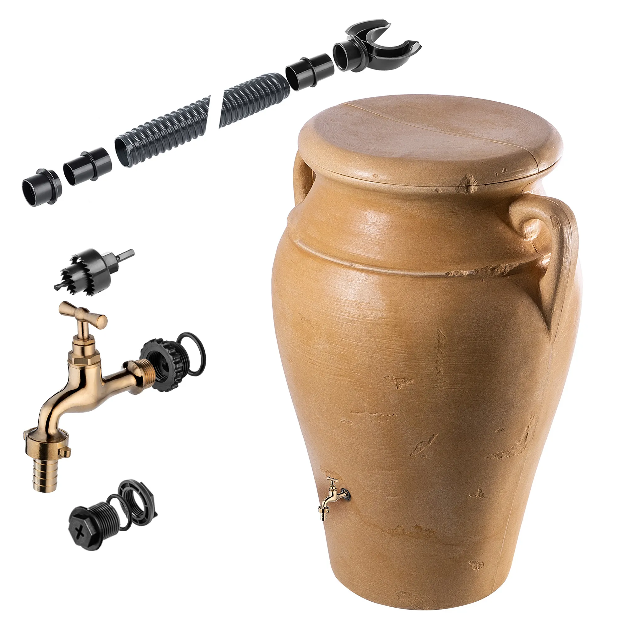 Barbat 300L lietaus vandens bakas + prijungimo komplektas