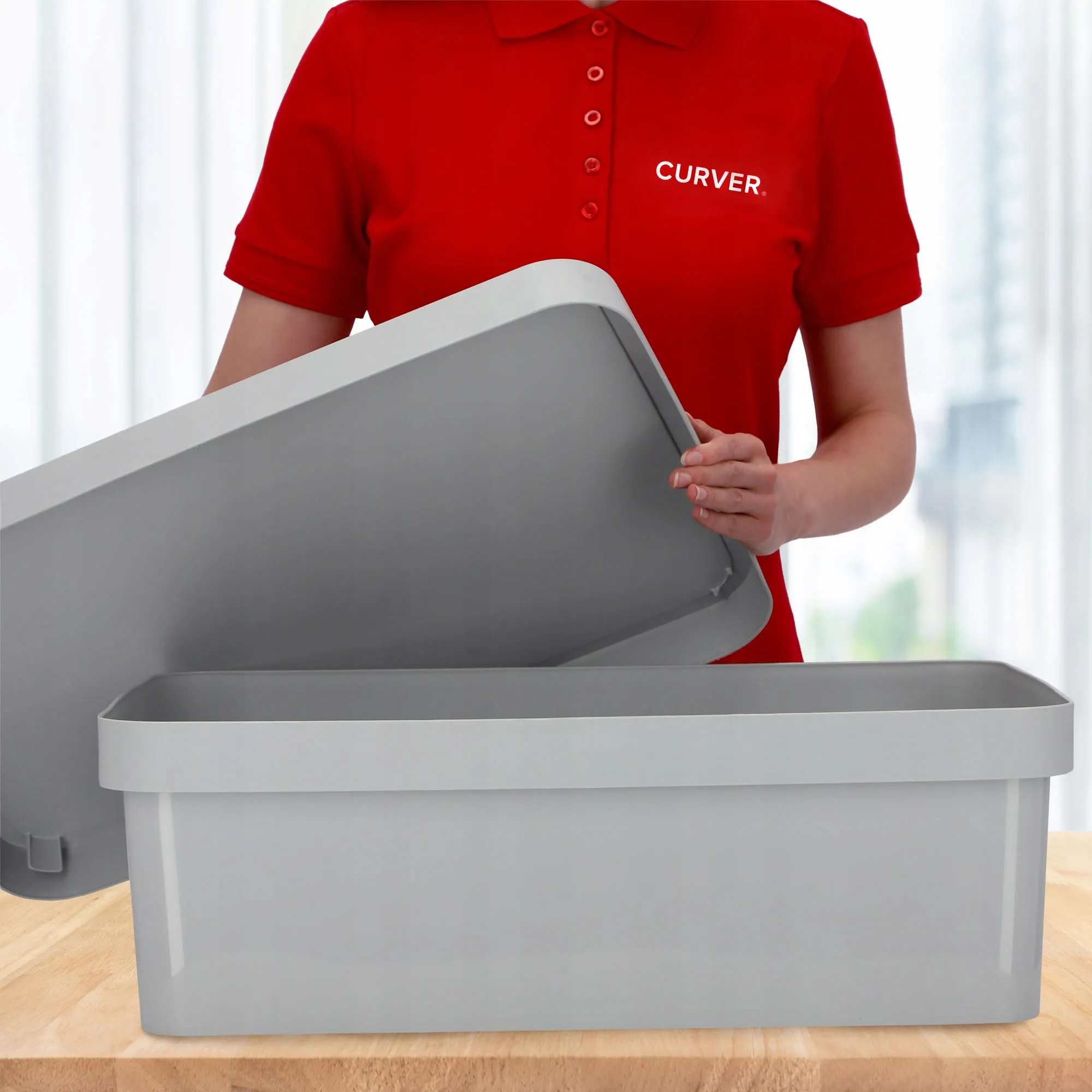 „Curver Infinity“ 45 l laikymo konteineris su dangčiu, pilkas