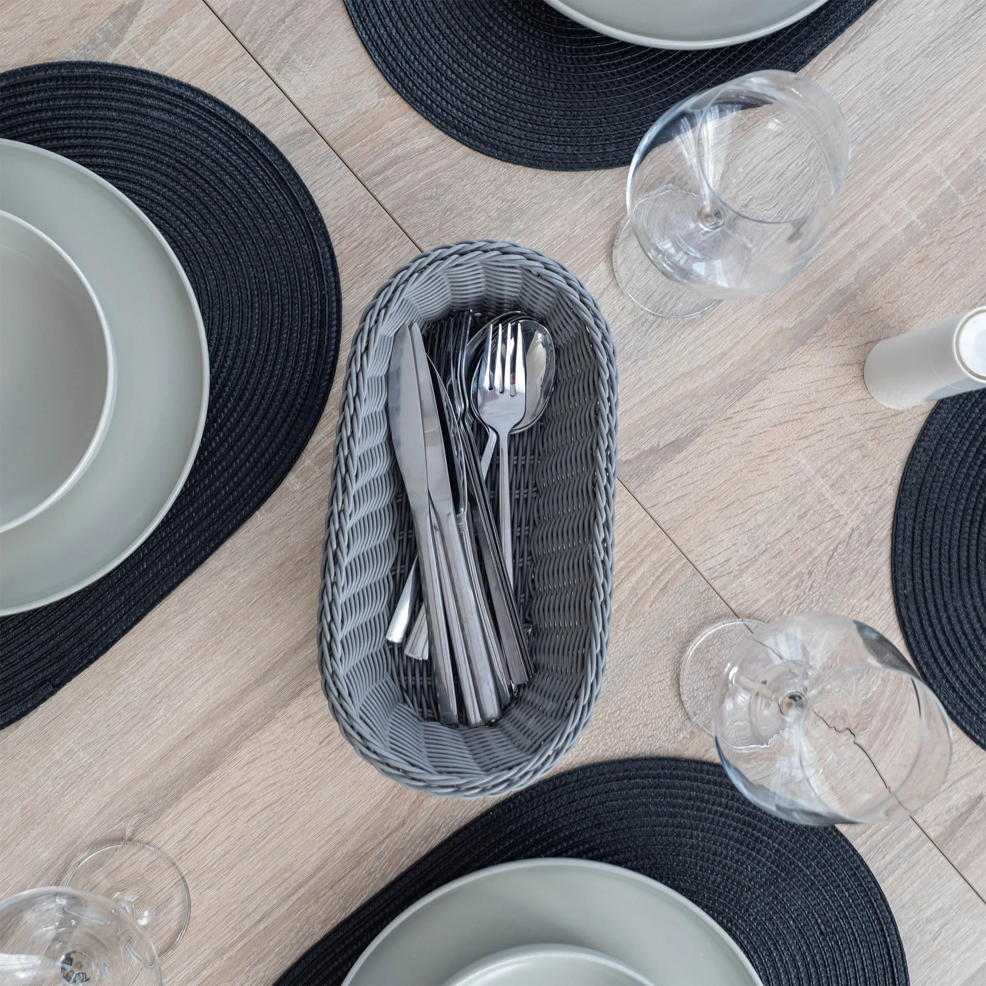 Arezzo pailgas pintas krepšelis, pilkas