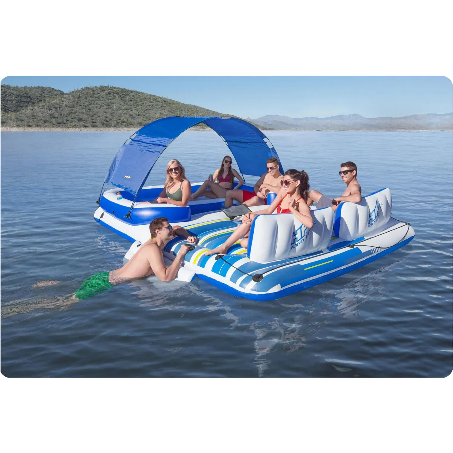 „Bestway 43105 Tropical Breeze“ plaukiojantis salos čiužinys - nuotrauka 1