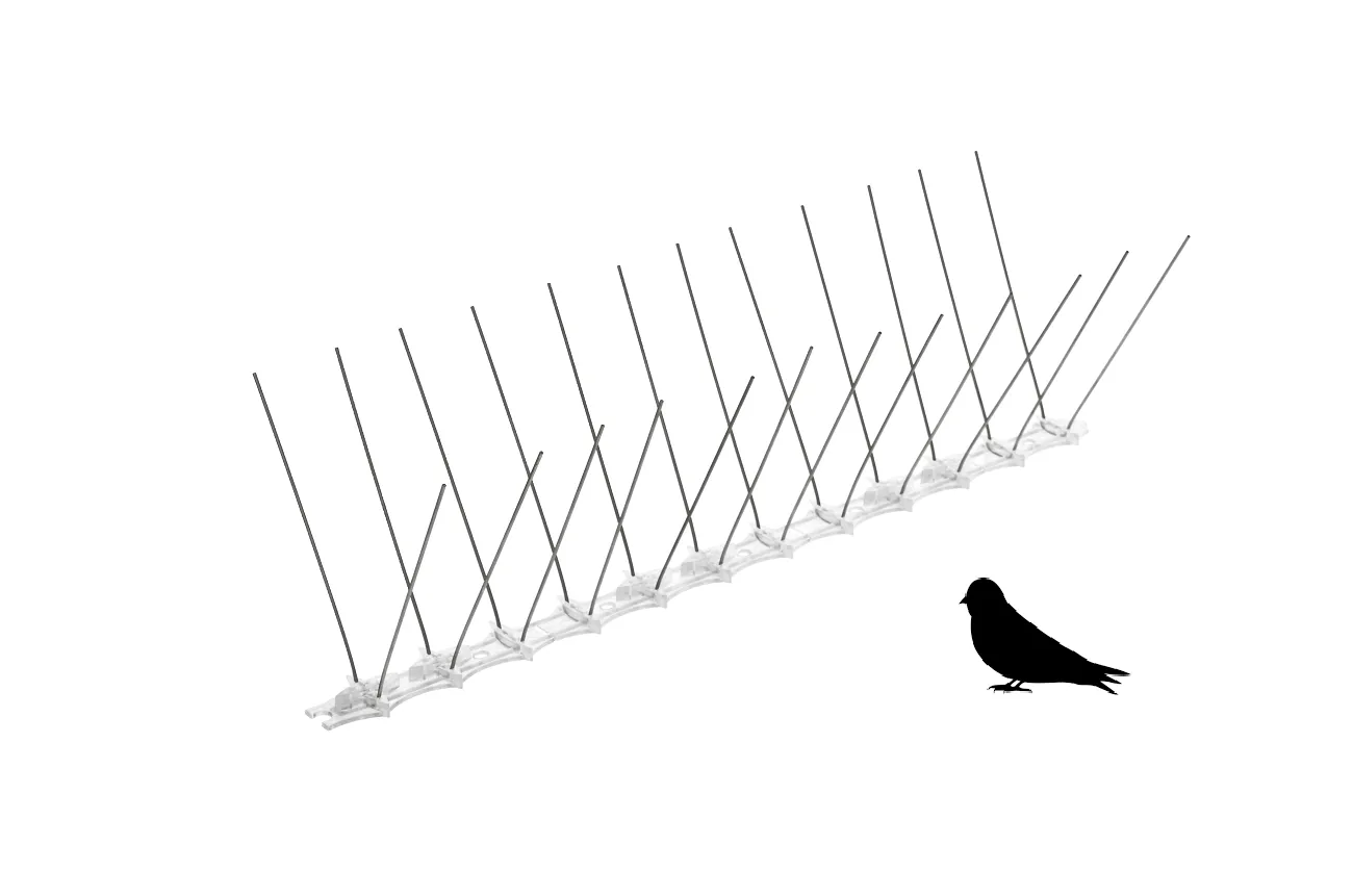 Nerūdijančio plieno paukščių smaigai, 33 x 10 cm, 9 vnt.