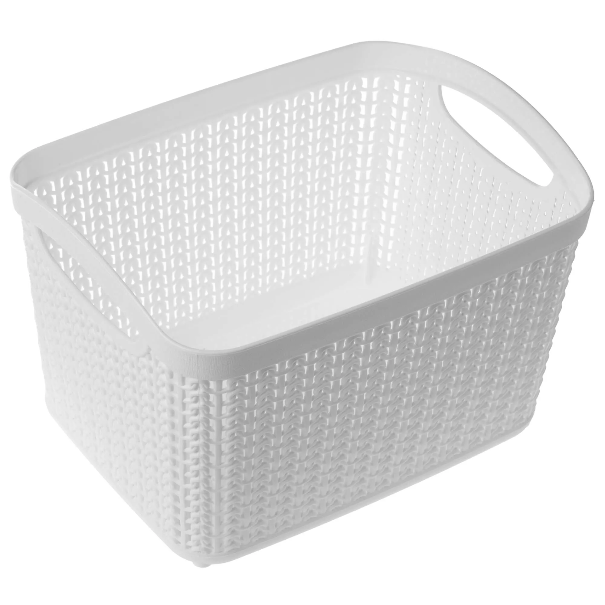 Fonti stačiakampis plastikinis krepšelis 6,6 l, baltas, 2 vnt.