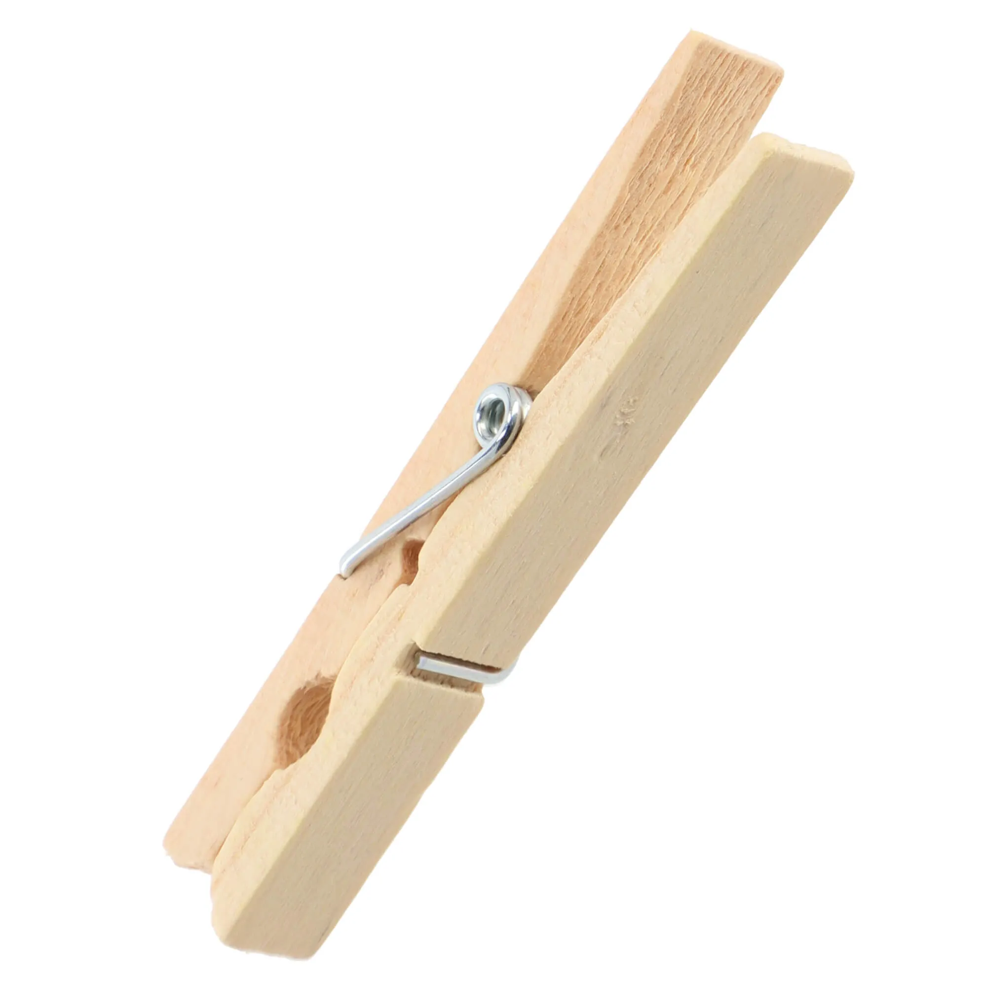 Mediniai skalbinių segtukai, rudi, 10 vnt.