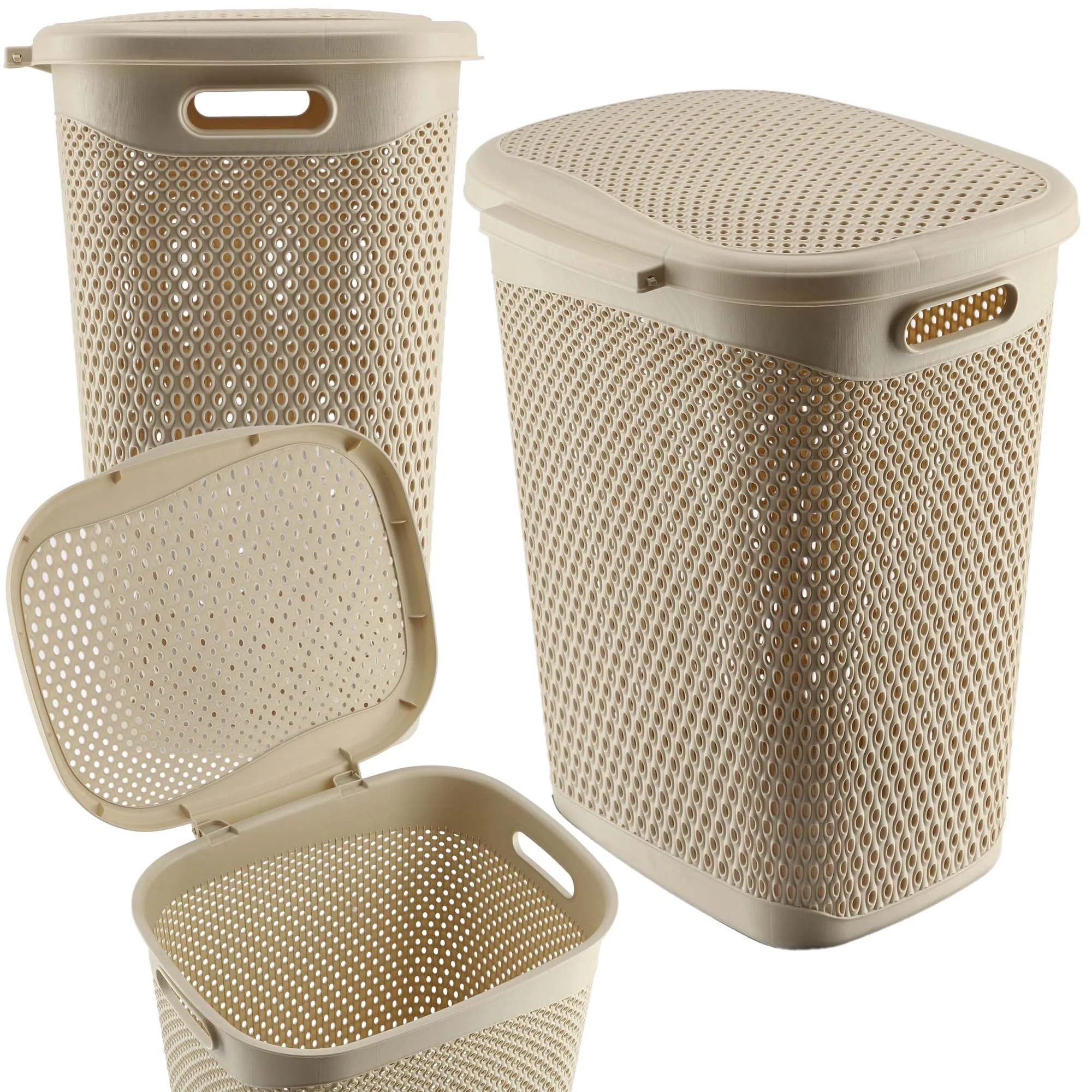 Briec skalbinių krepšys, 55 l, smėlio spalvos