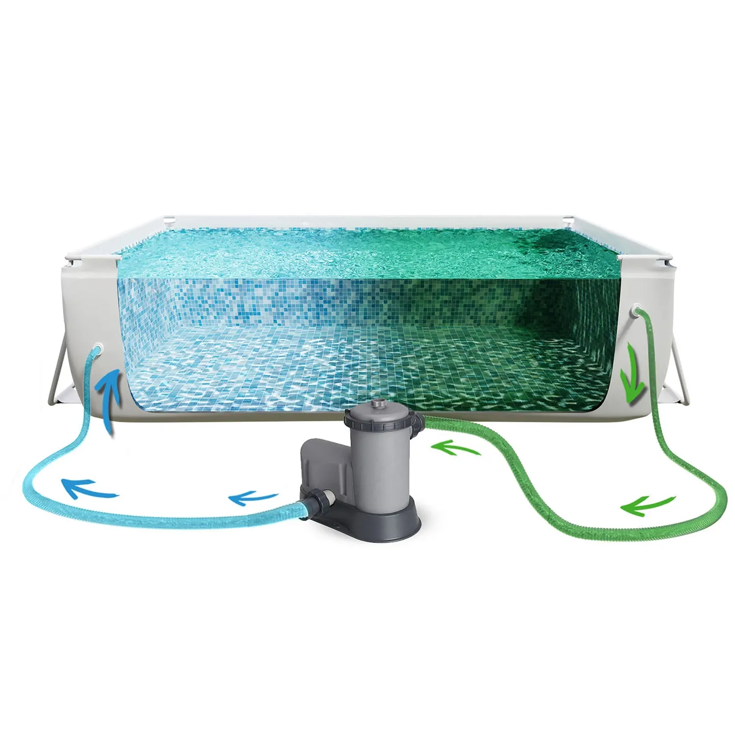 Karkasinis sodo baseinas 549 x 274 x 122 cm, 17 viename, „Bestway 56710“ - nuotrauka 1