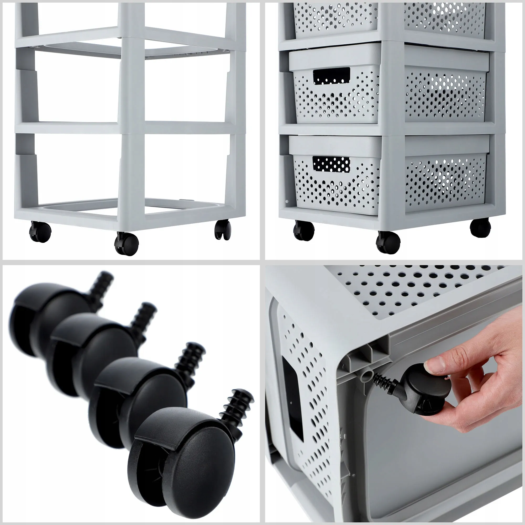 Curver Infinity 44L riedanti lentyna, pilka