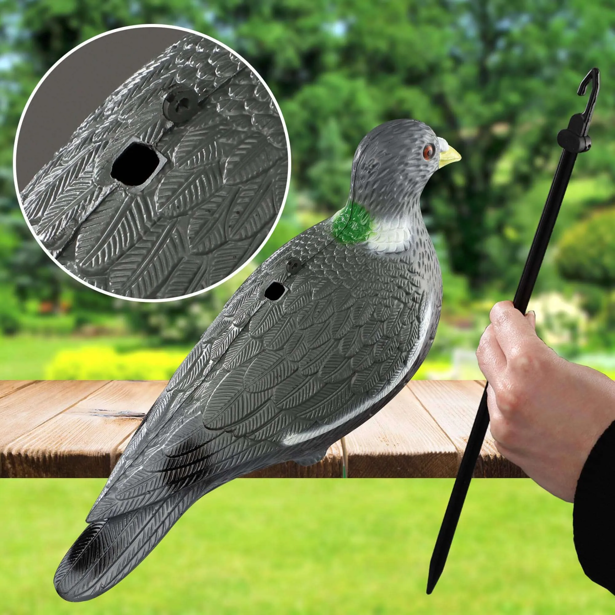 Balandžio figūrėlė su smeigtuku 16 x 32 cm